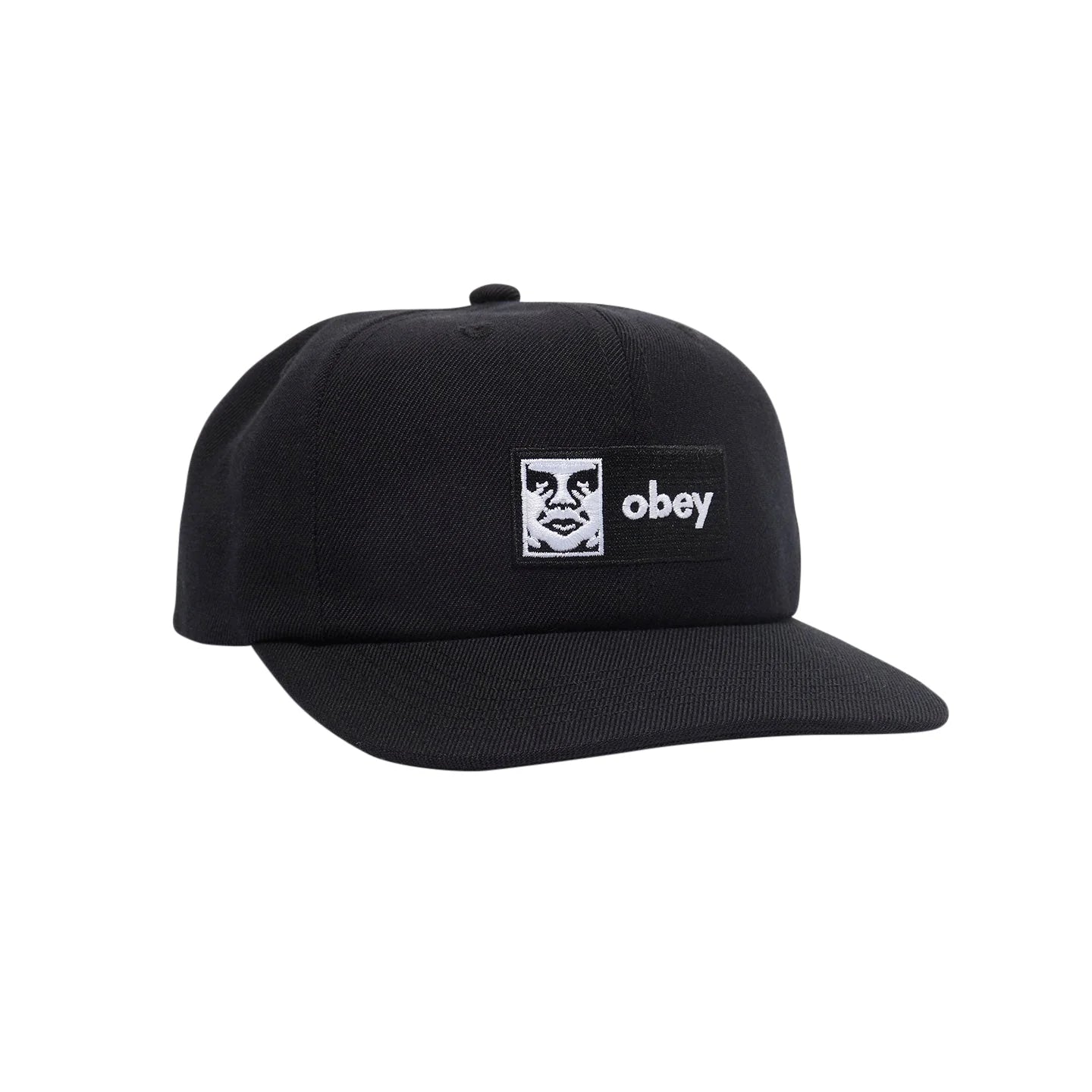 Obey Case 6 Panel Classic Snapback (Black)