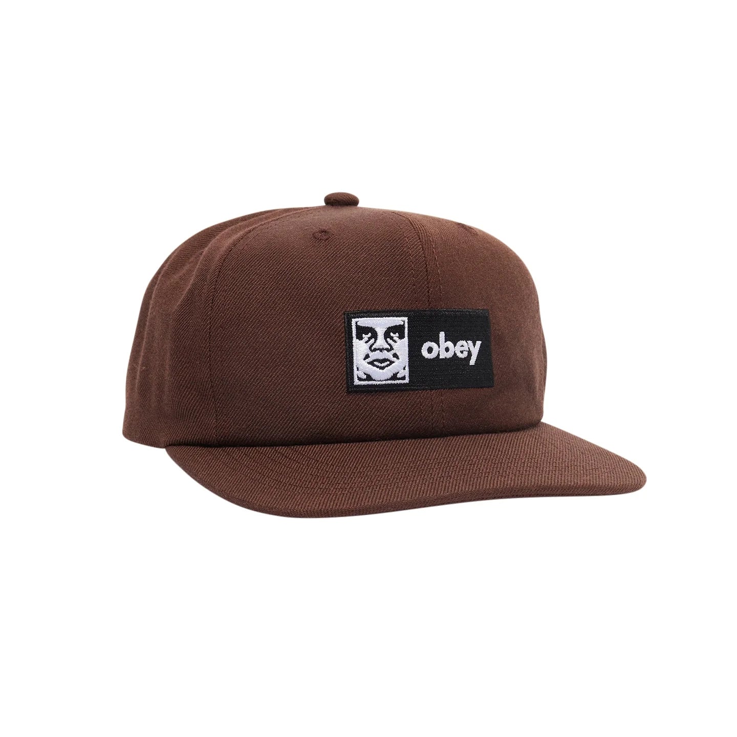 Obey Case 6 Panel Classic Snapback (Brown)