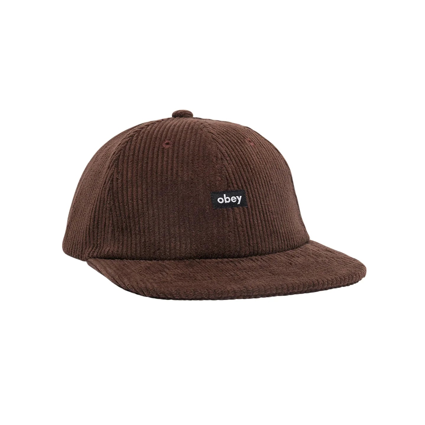 Obey Cord Label 6 Panel Strapback (Brown)