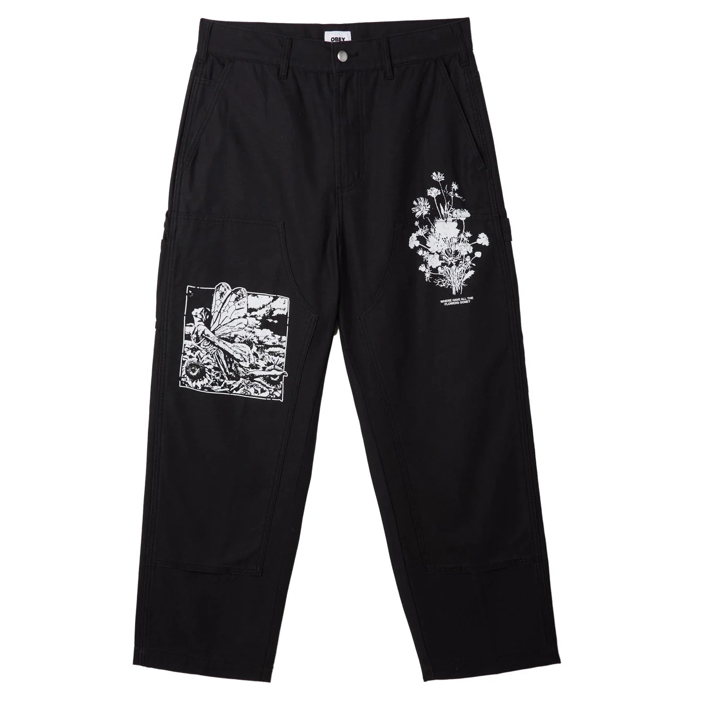 Big Timer Twill Printed Carpenter Pant (Black)