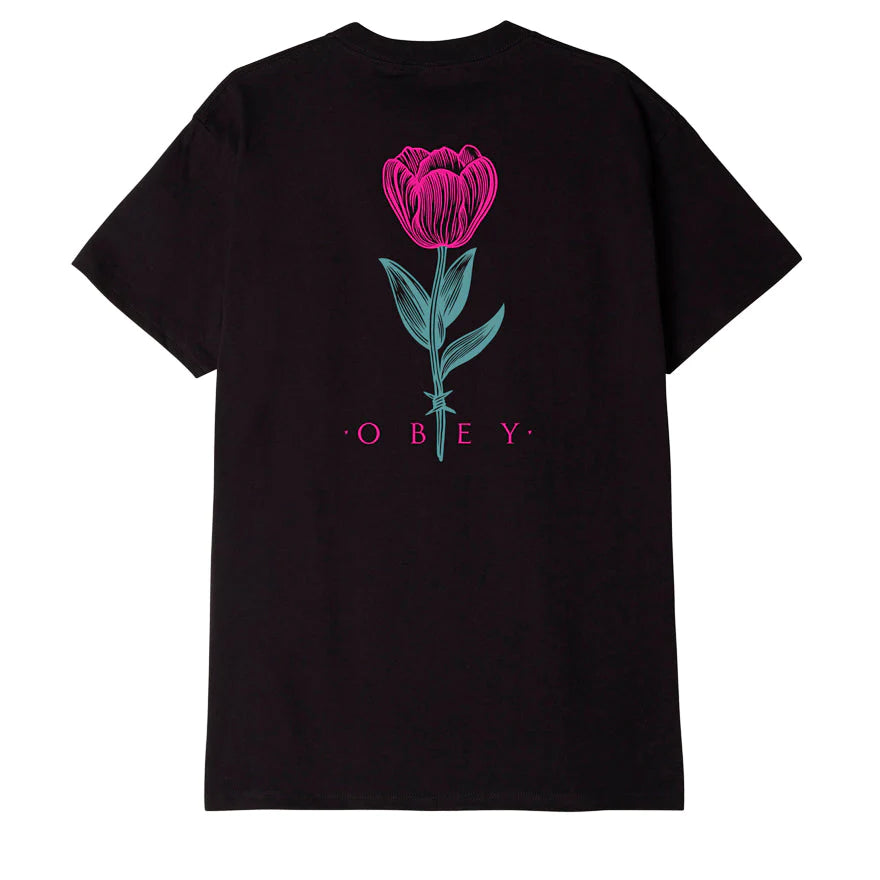 Obey Barbwire flower (Black)