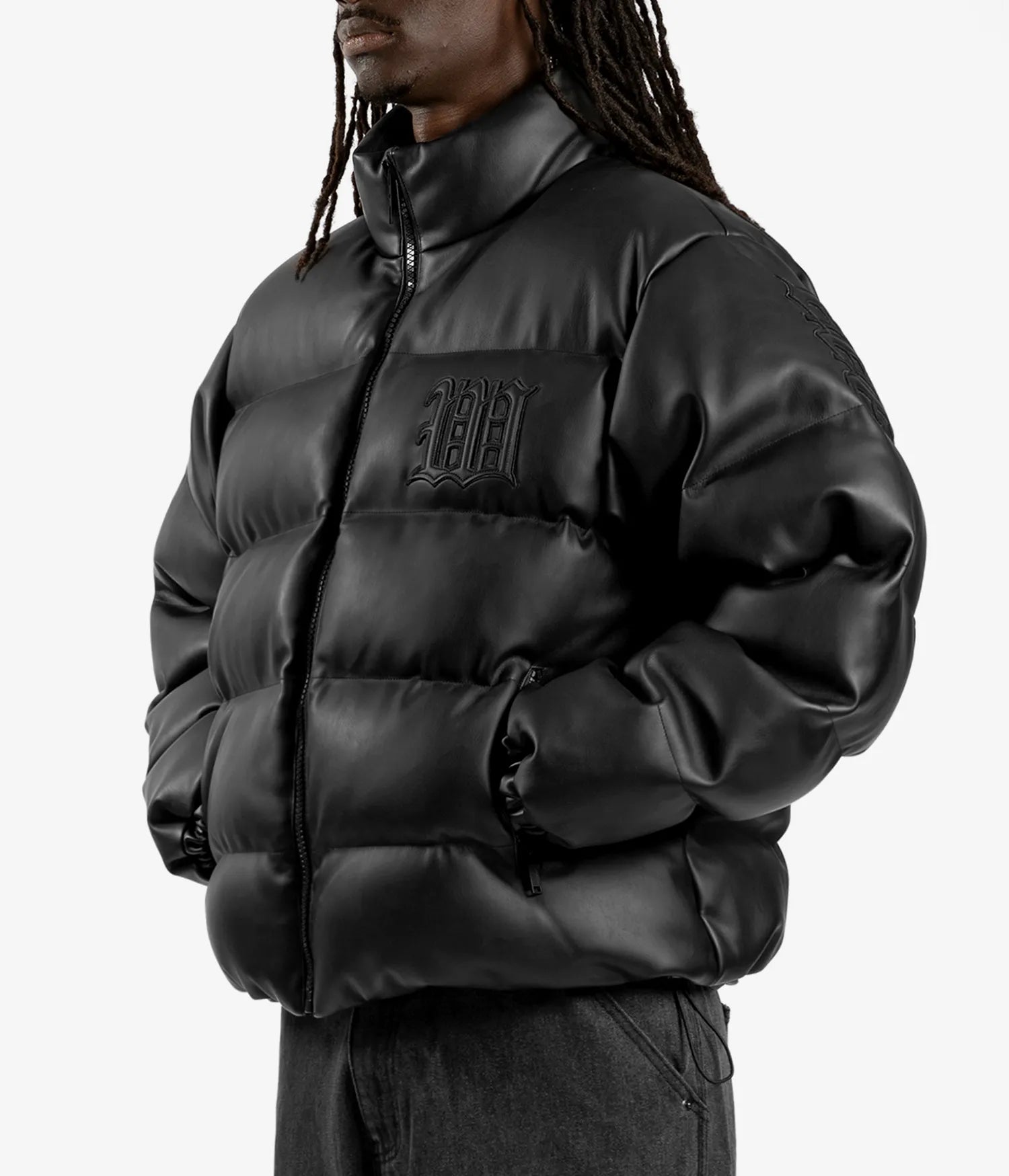 Kingdom Hooded Puffer Jacket (Black)