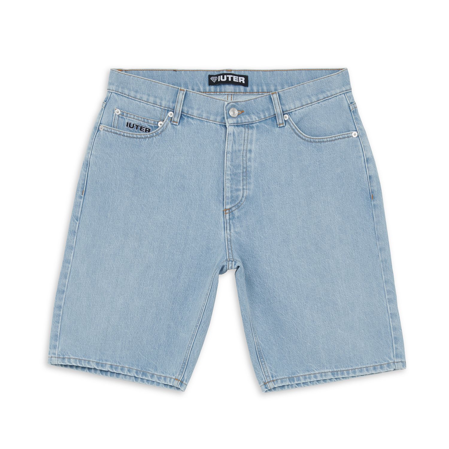 Light Blue Regular Denim Short