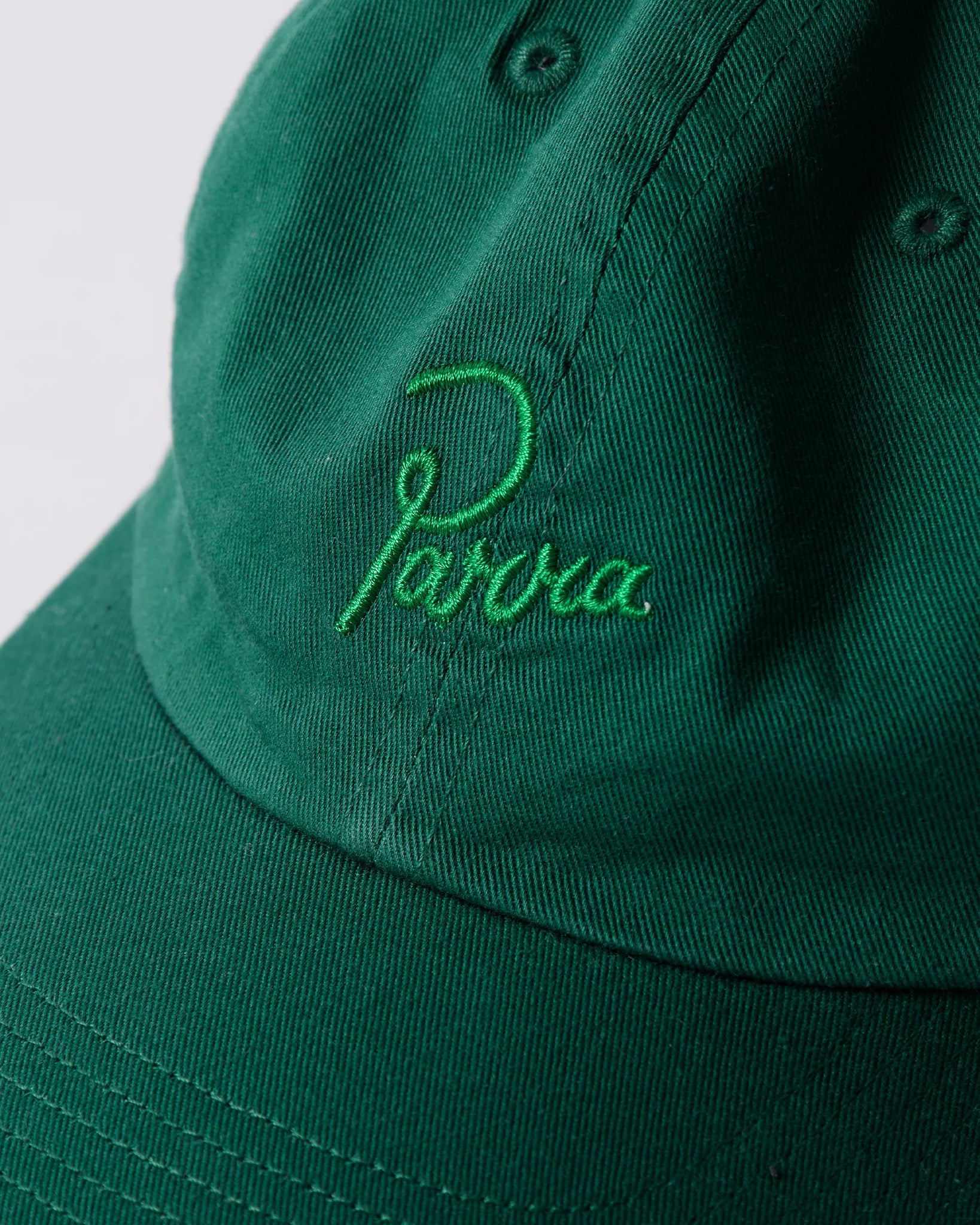 Script logo 6 panel hat (Castleton green)