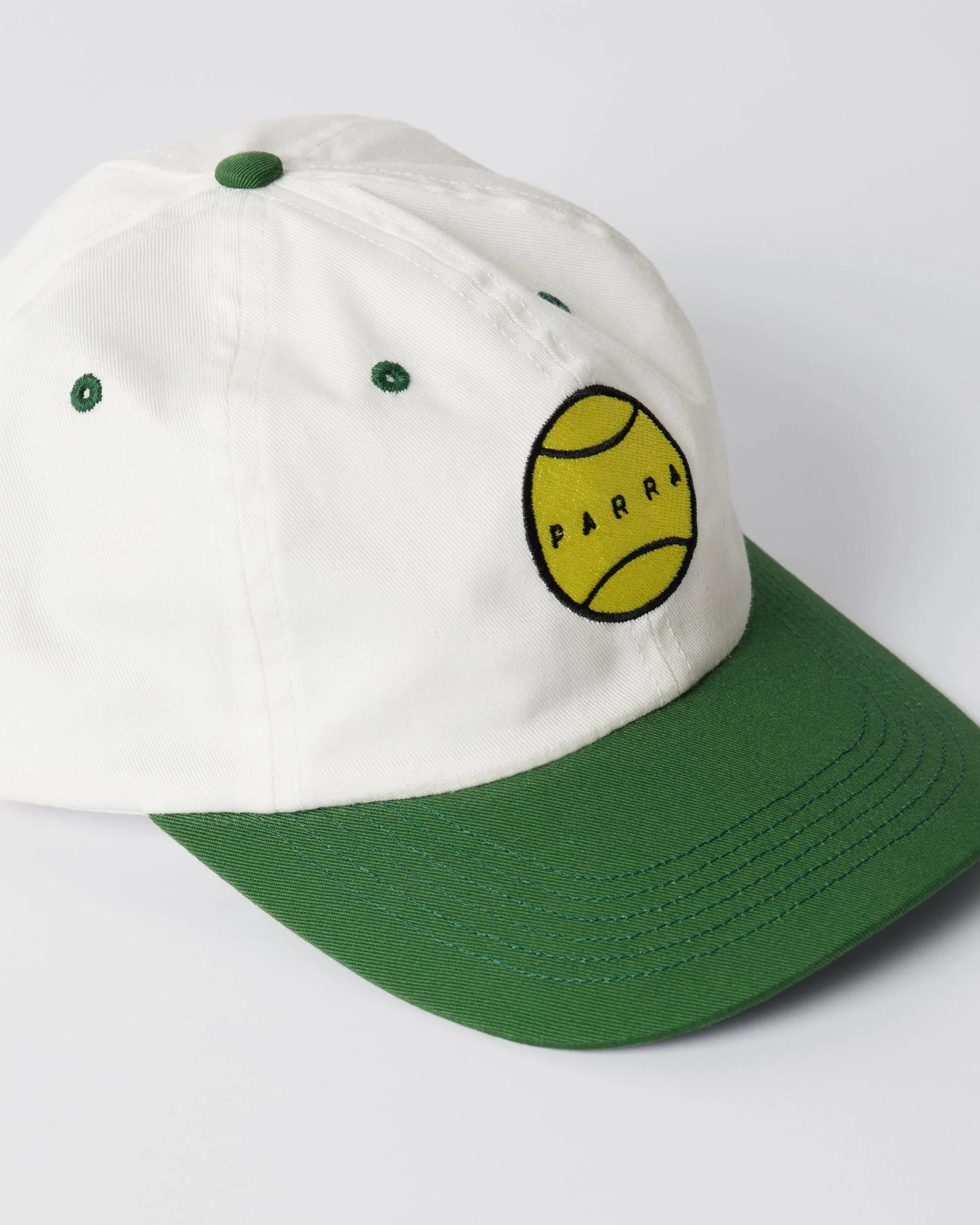 Balled 6 panel hat (white)