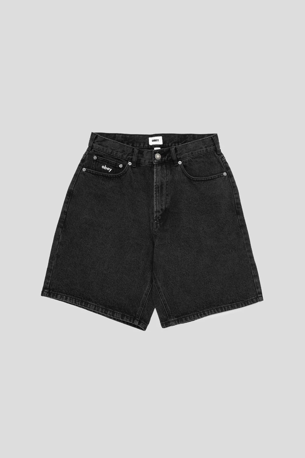 Obey Bigwig Baggy Denim Short  (Black)