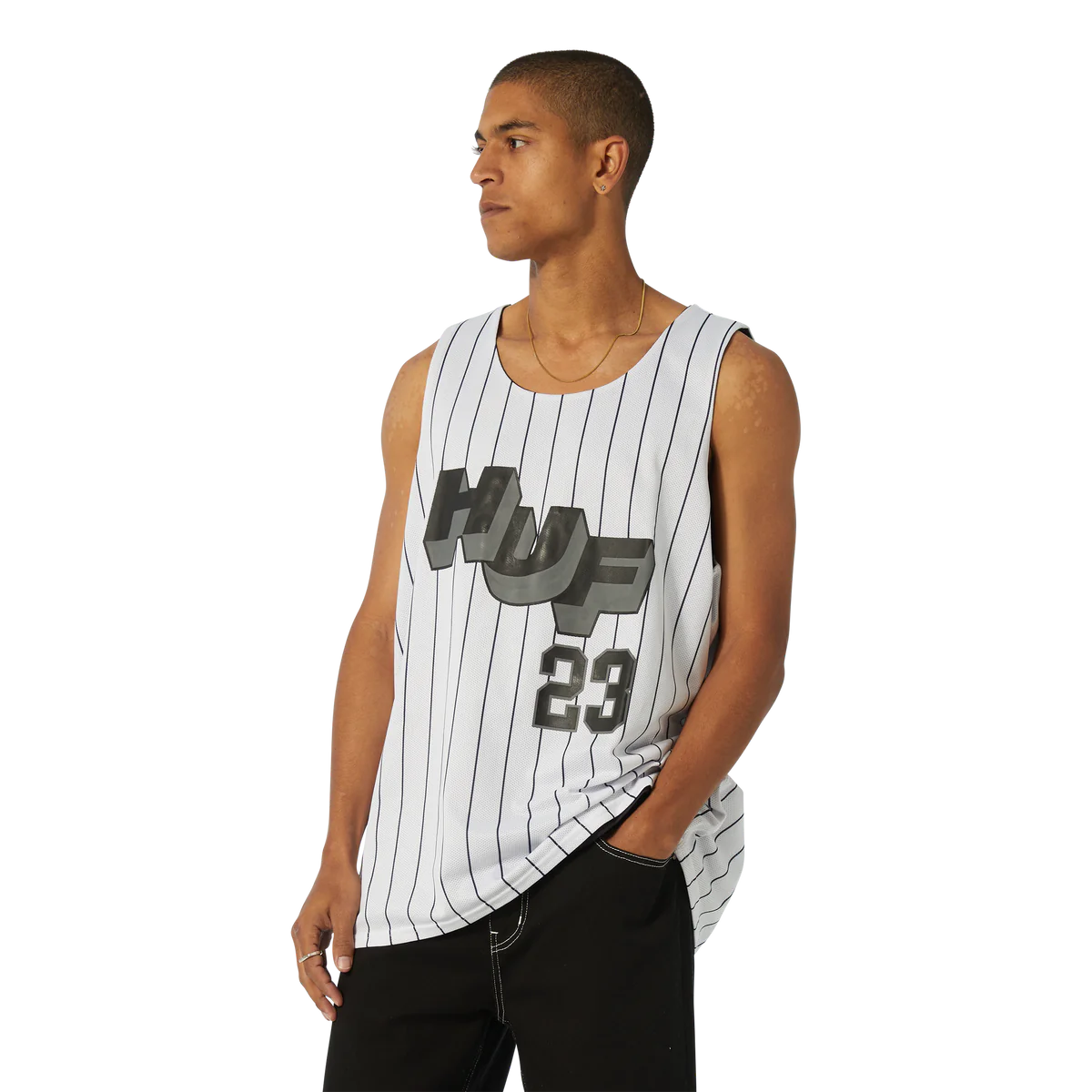 Half Court Reversible Jersey (White/black)