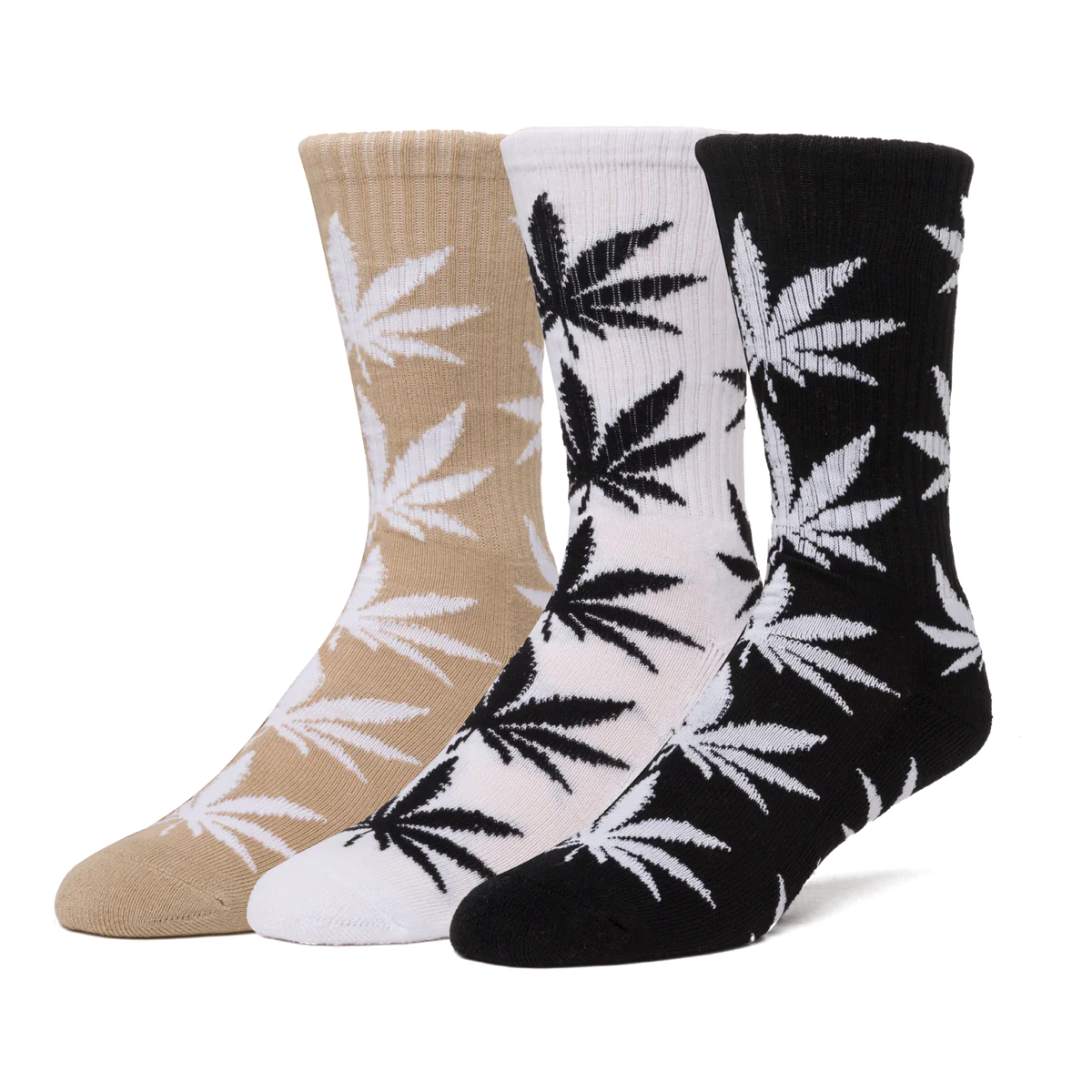 Huf Set 3 Pak PL Sock (Black,White,Oatmeal)