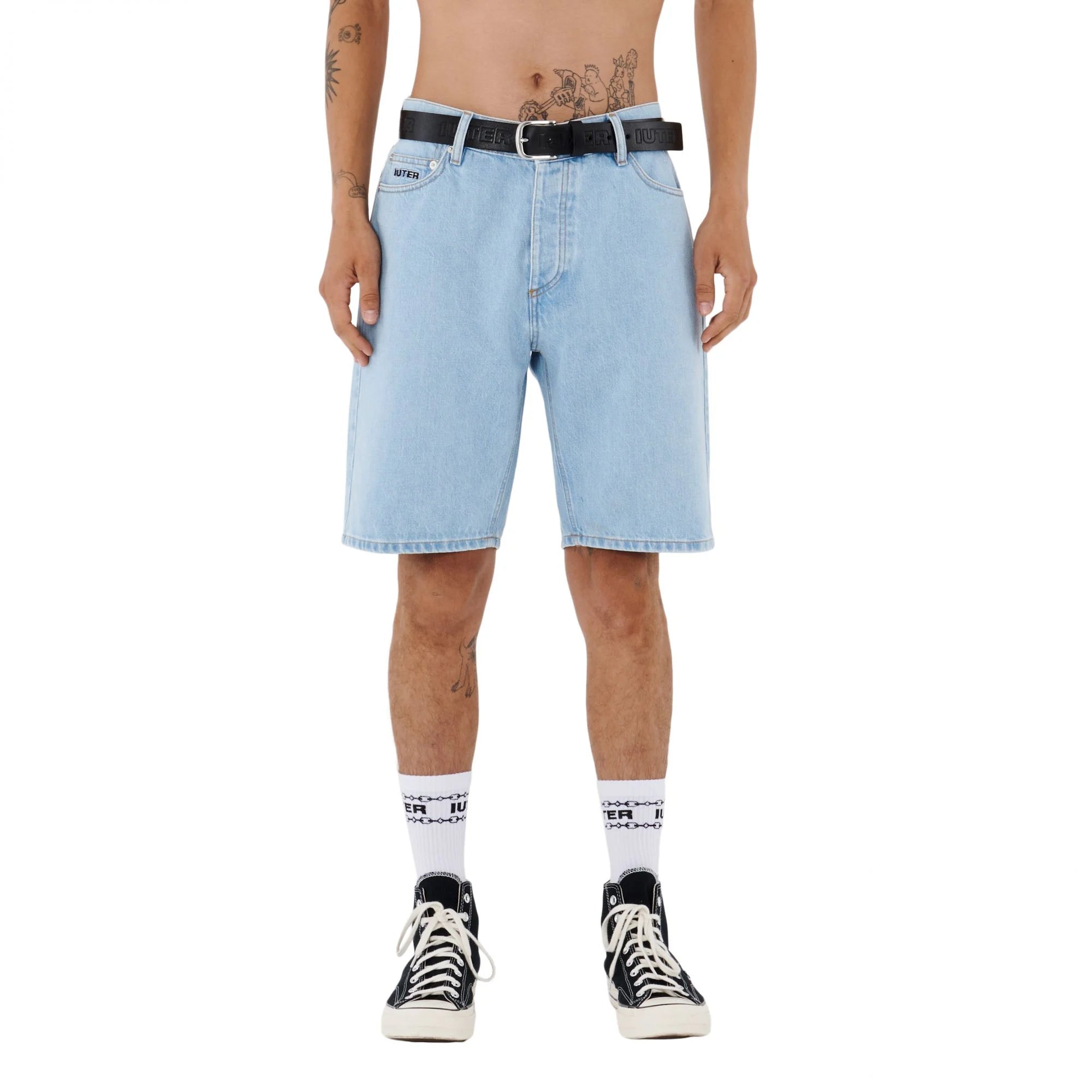 Light Blue Regular Denim Short