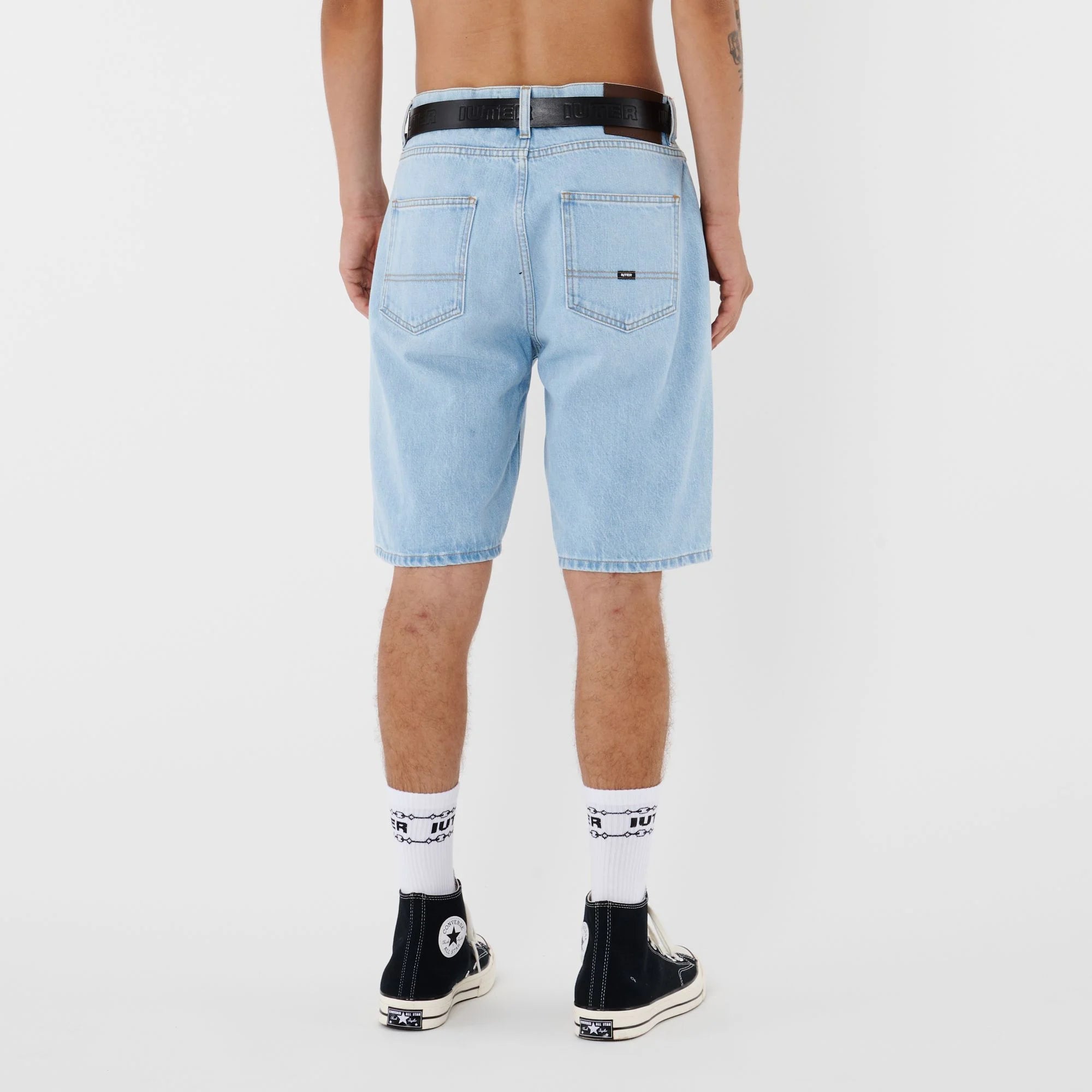 Light Blue Regular Denim Short