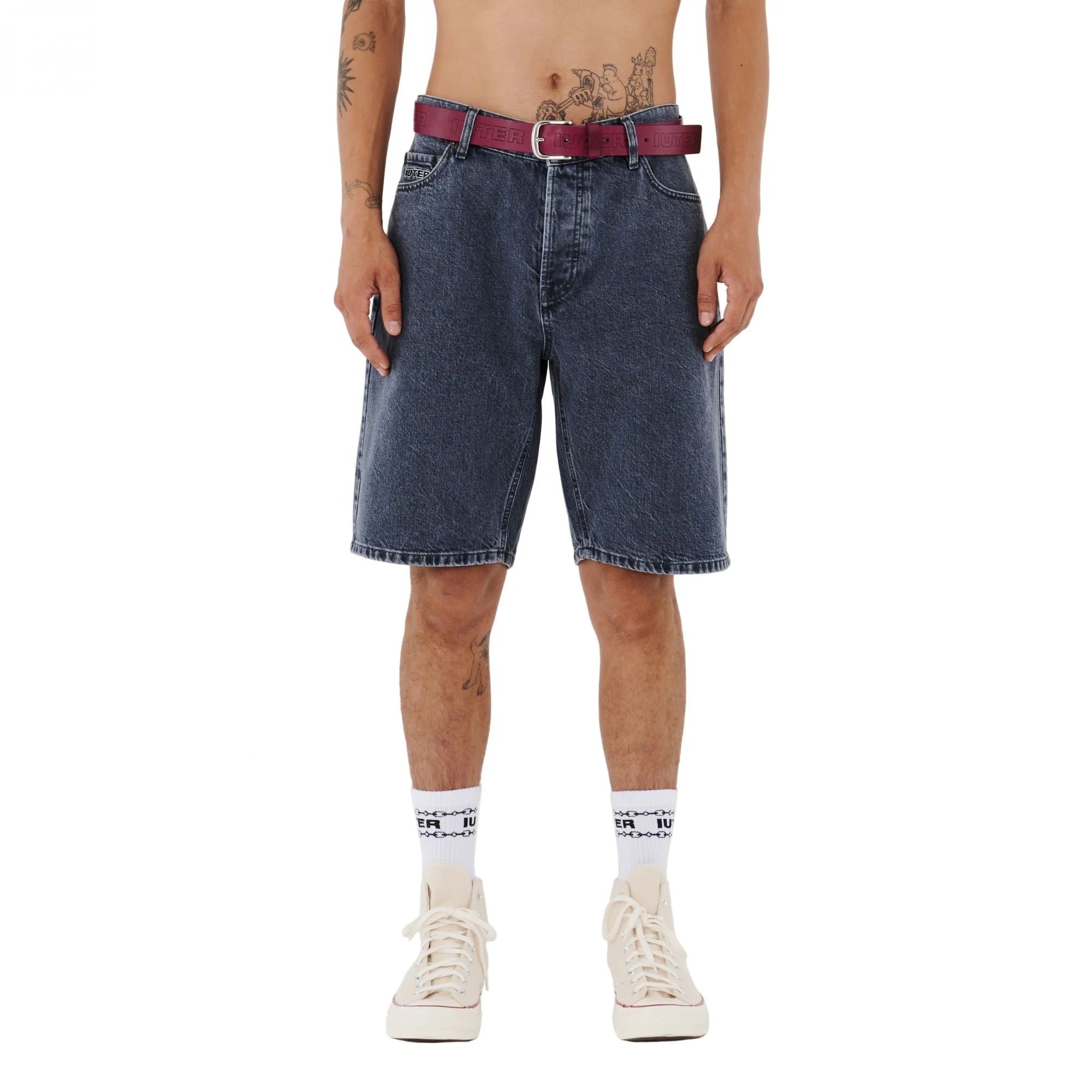 The Grey Regular Denim Short