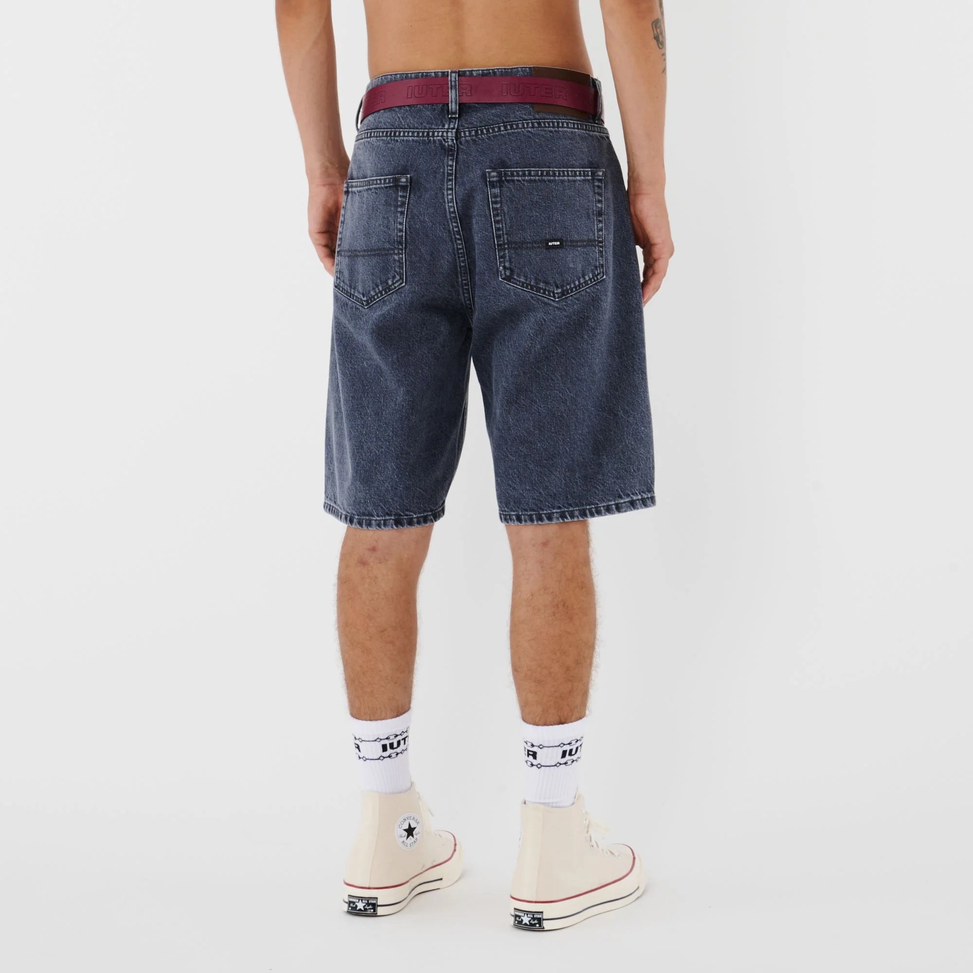 The Grey Regular Denim Short