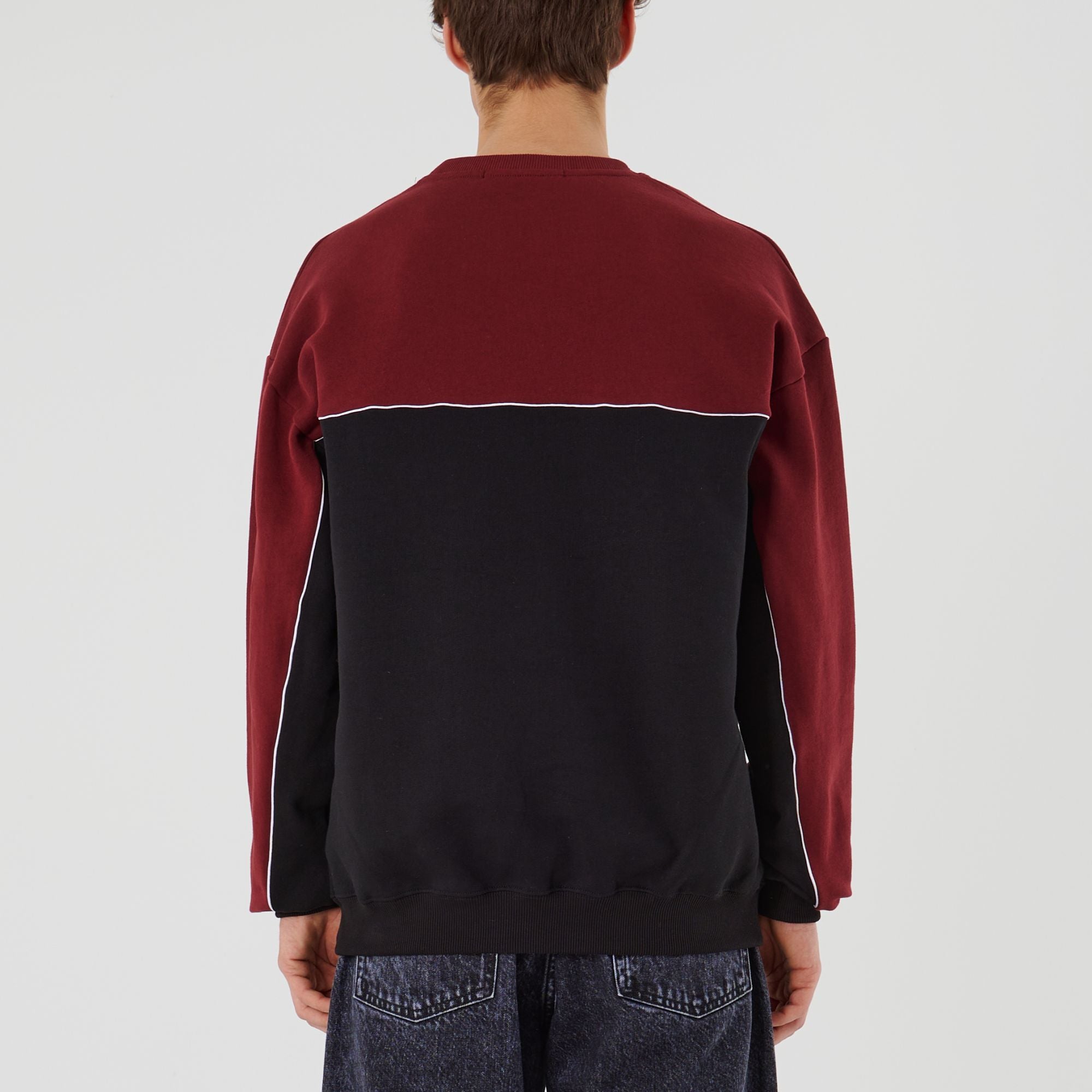 Burgundy Century Tail Crewneck (Black)