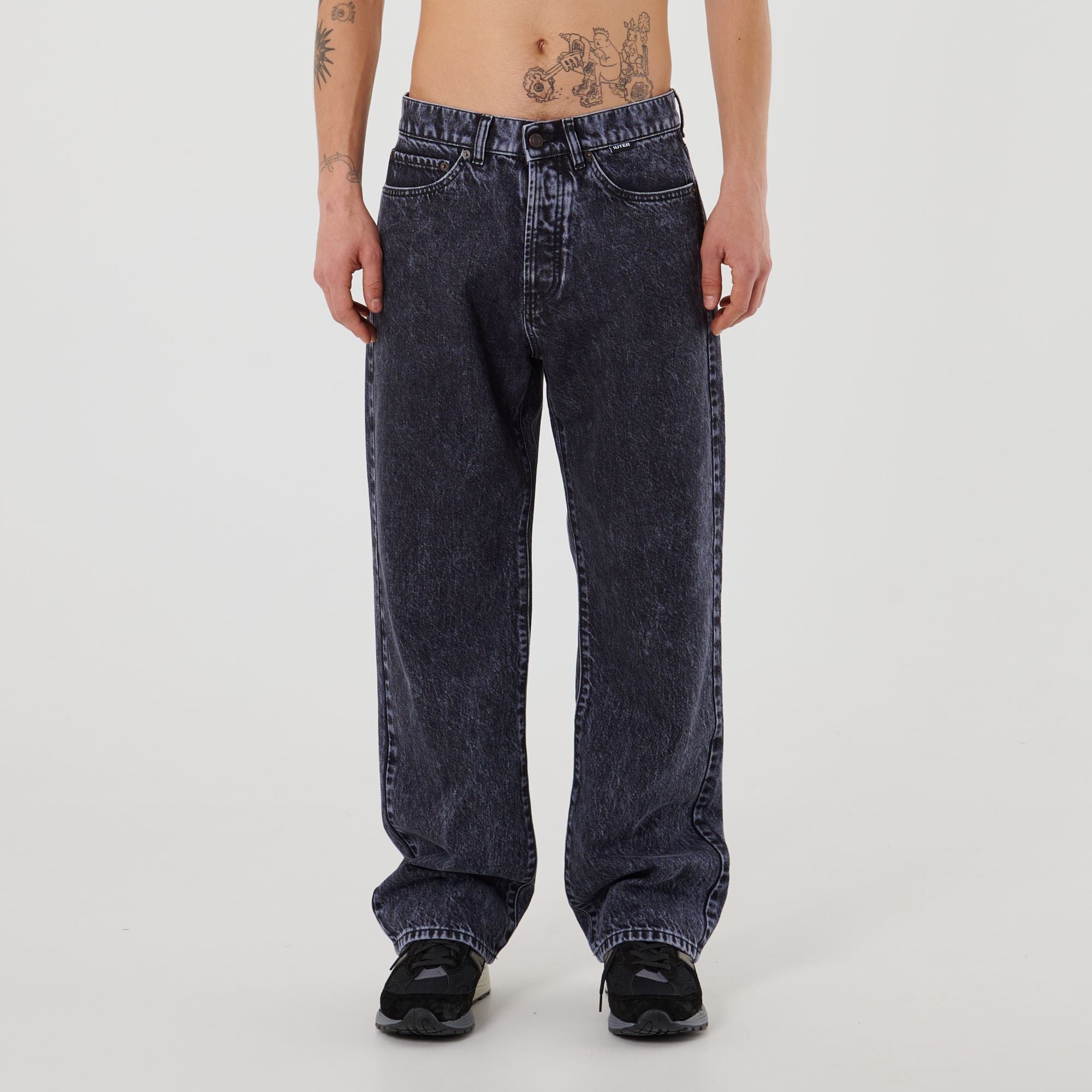 Iuter Dark Grey Loose Pant (Denim)