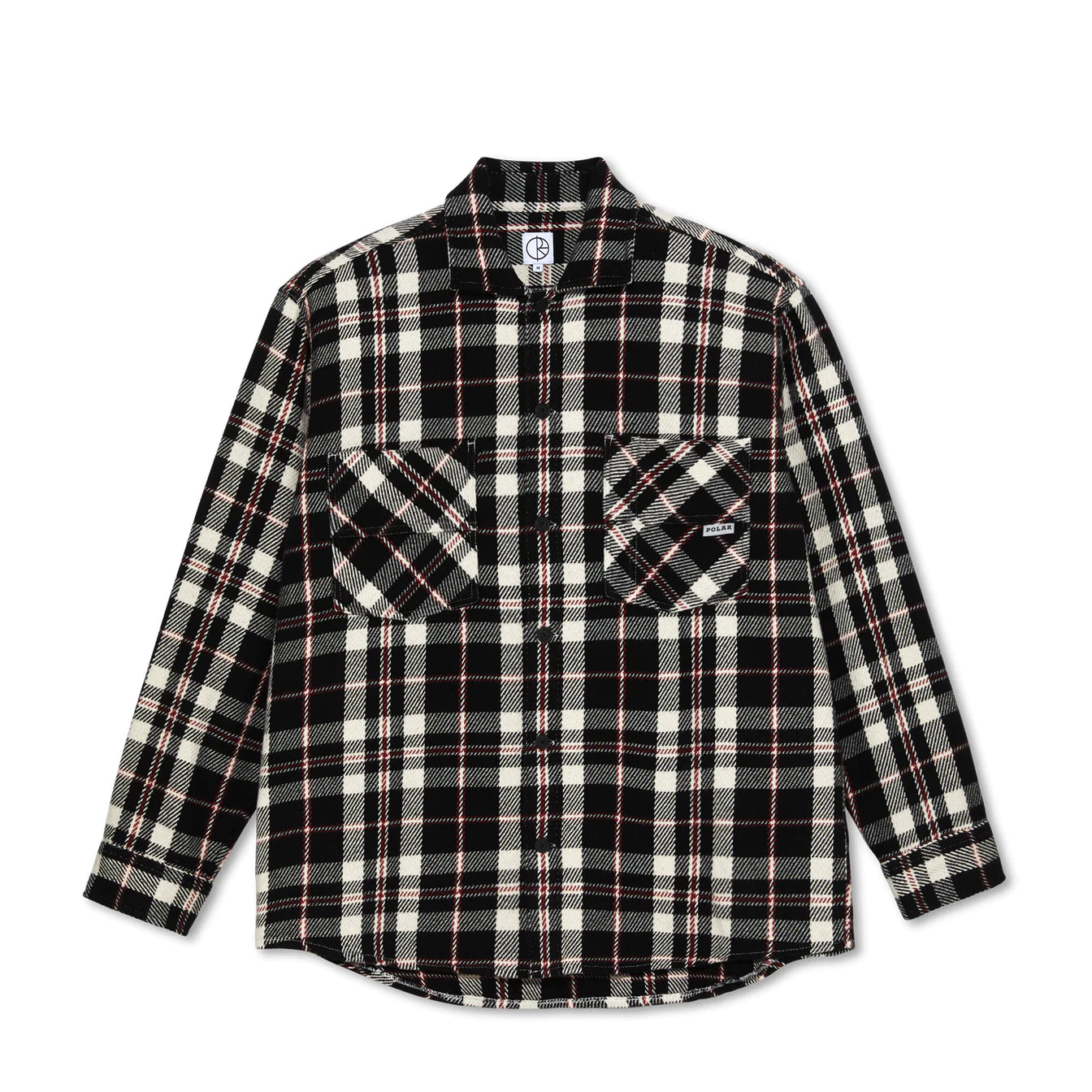 Big Boy Overshirt Flannel (Black / Cloud White / Red)