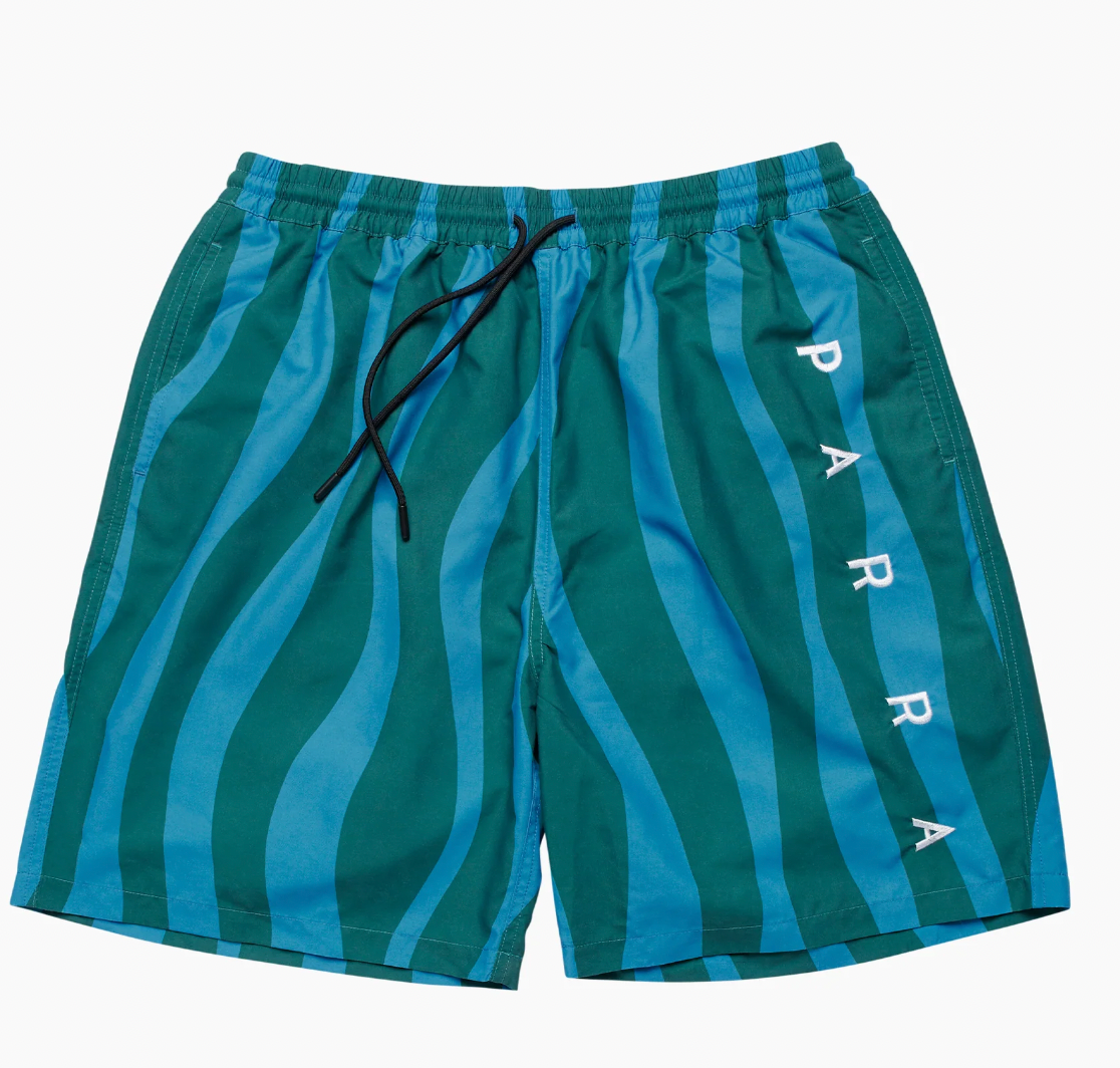 Aqua Weed Waves Swim Short (greek blue / teal)