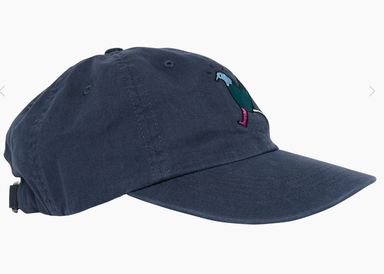 Annoyed Chicken 6 panel hat (Navy)