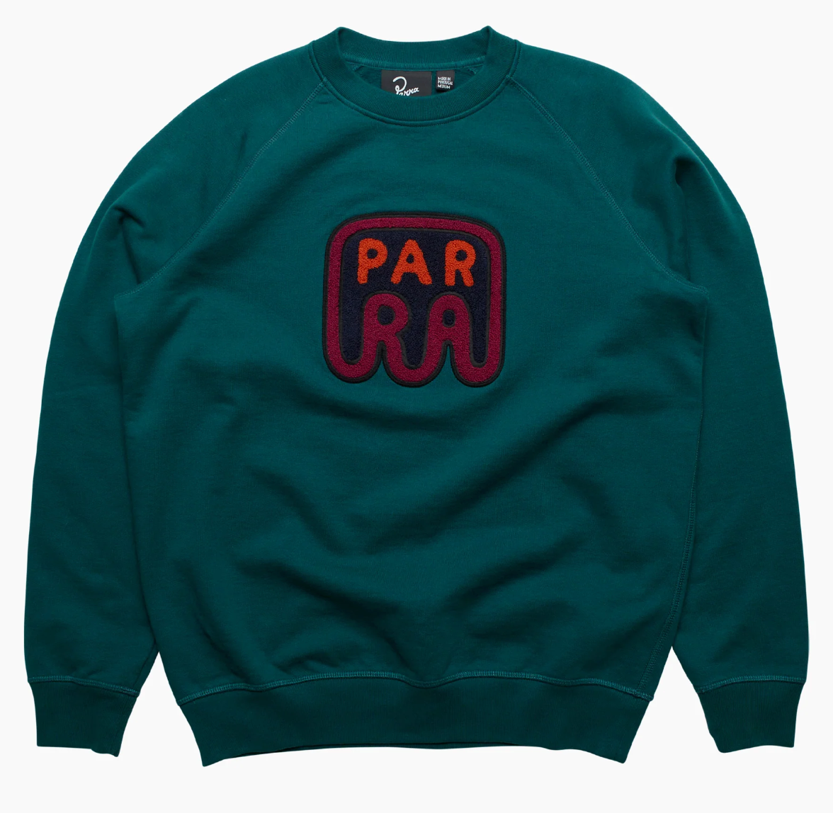 Fast food logo crew neck sweatshirt (deep sea green)