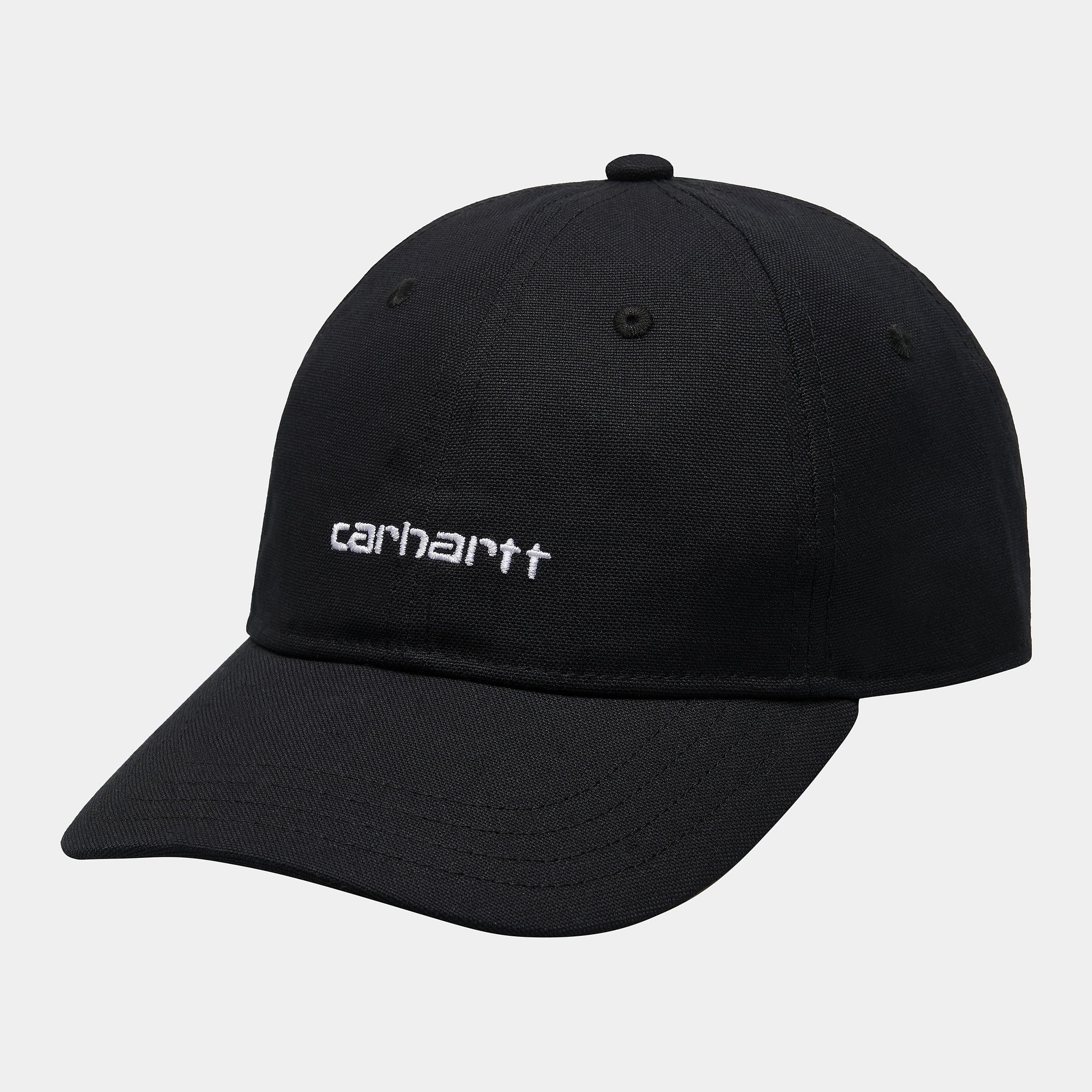 Carhartt WIP Canvas Script Cap (Black / White)