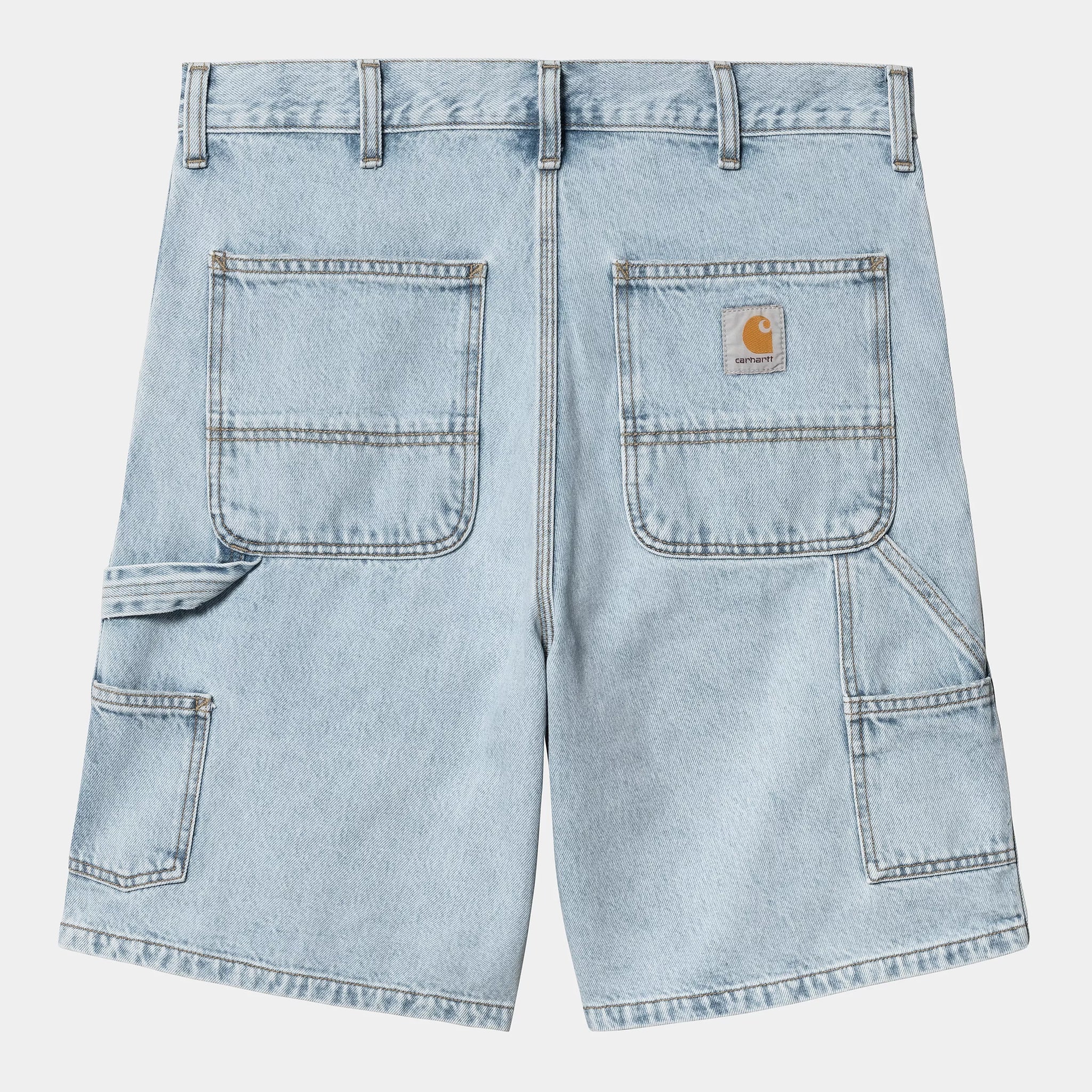 Double Knee Short (Blue heavy stone bleached)