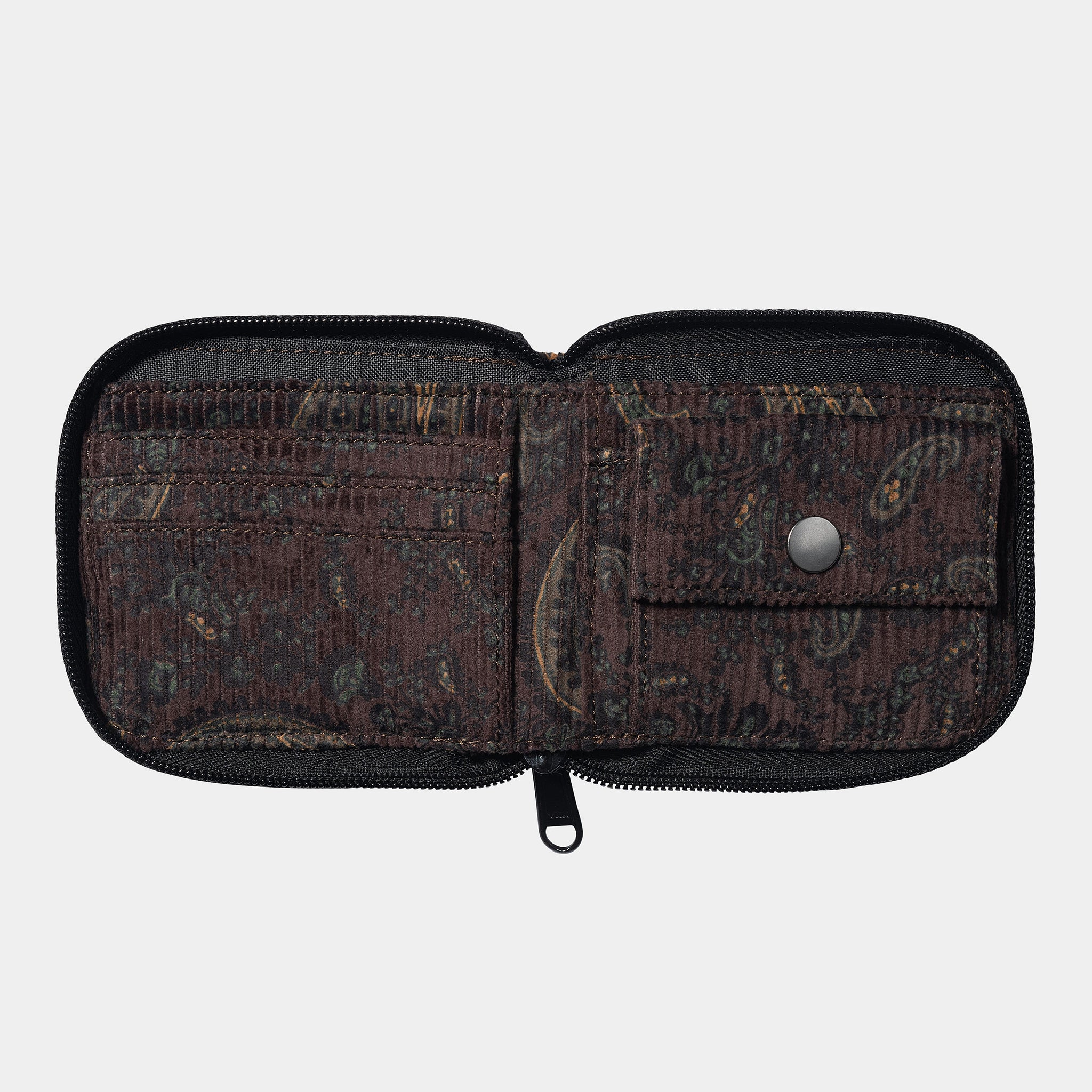 Carhartt WIP Flint Zip Wallet Paisley Print (Buckeye rinsed)