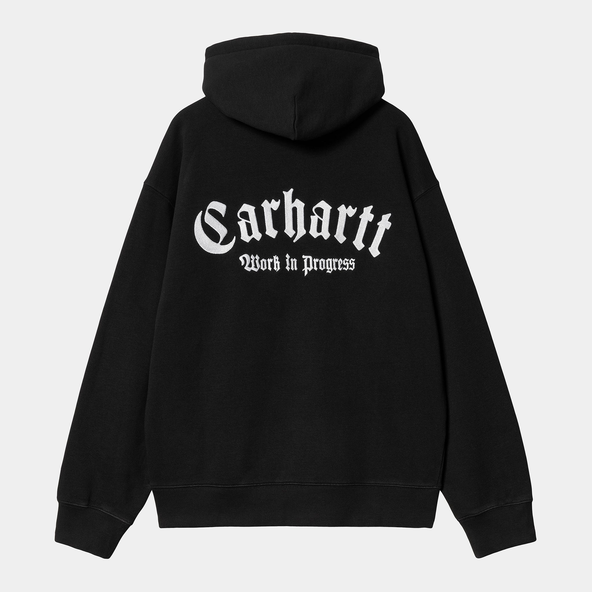 Carhartt WIP Hooded Onyx Script Sweat (Black/White)