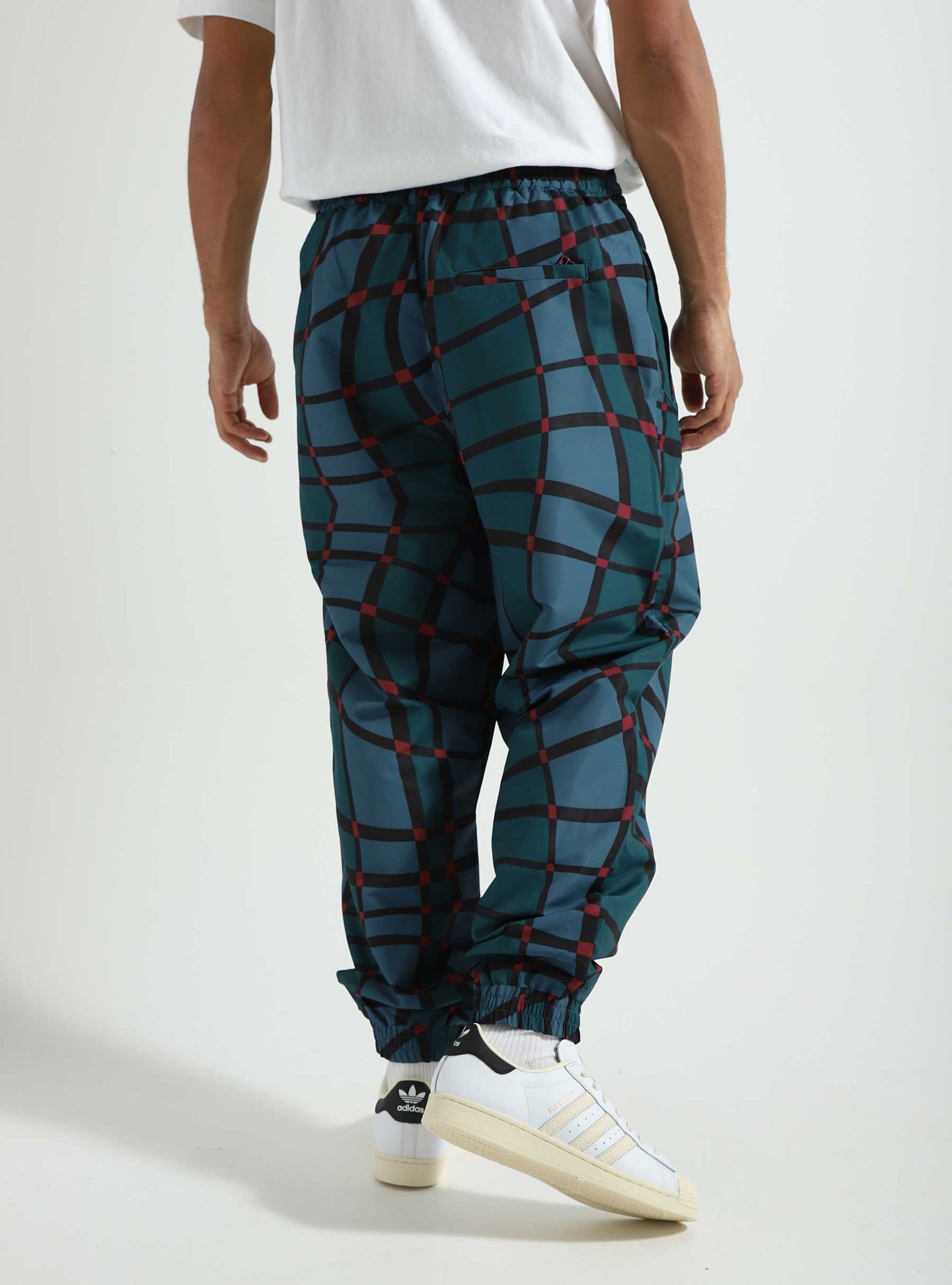 Squared waves pattern track pants (Multi Check)