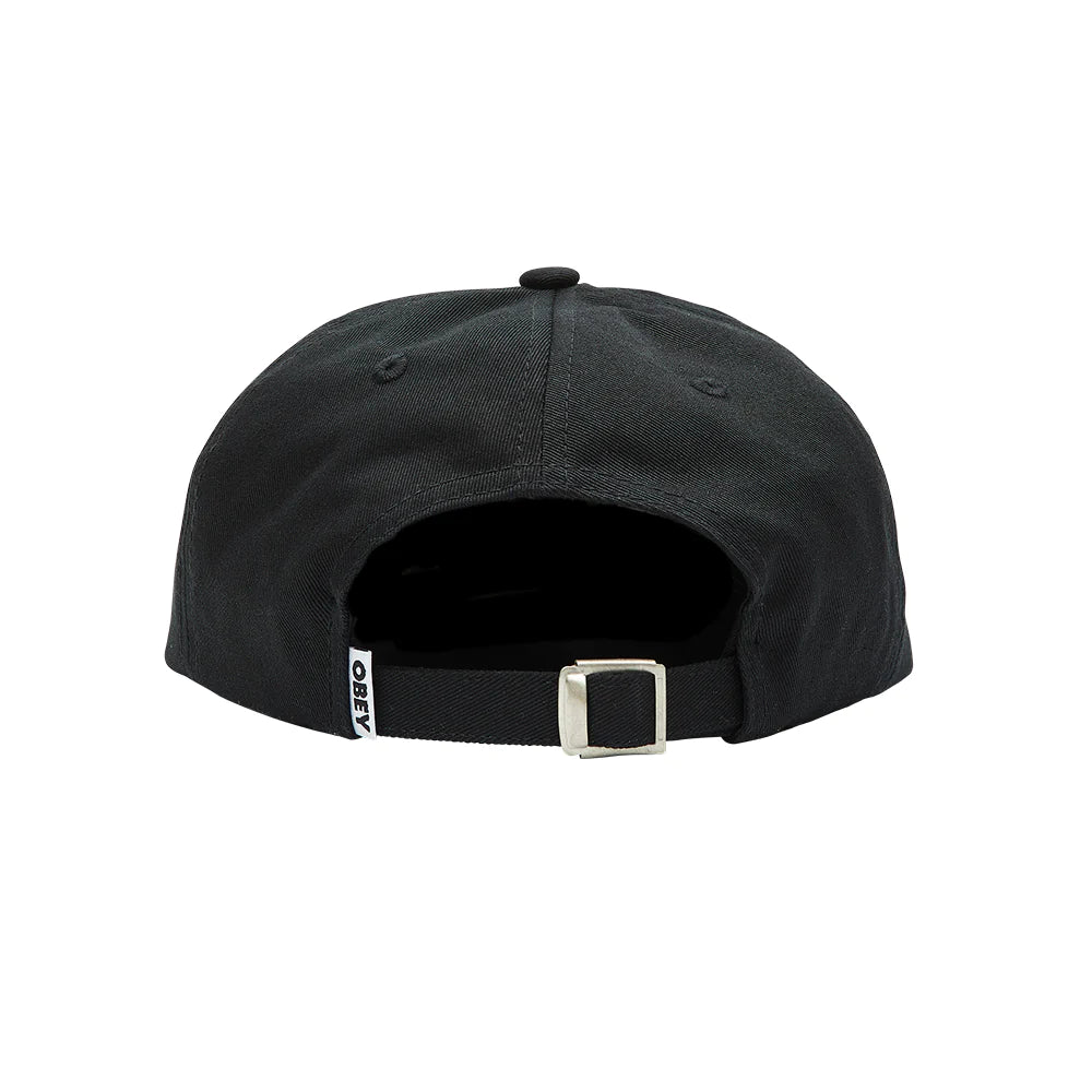 Bold Twill 6 panel strapback (black)