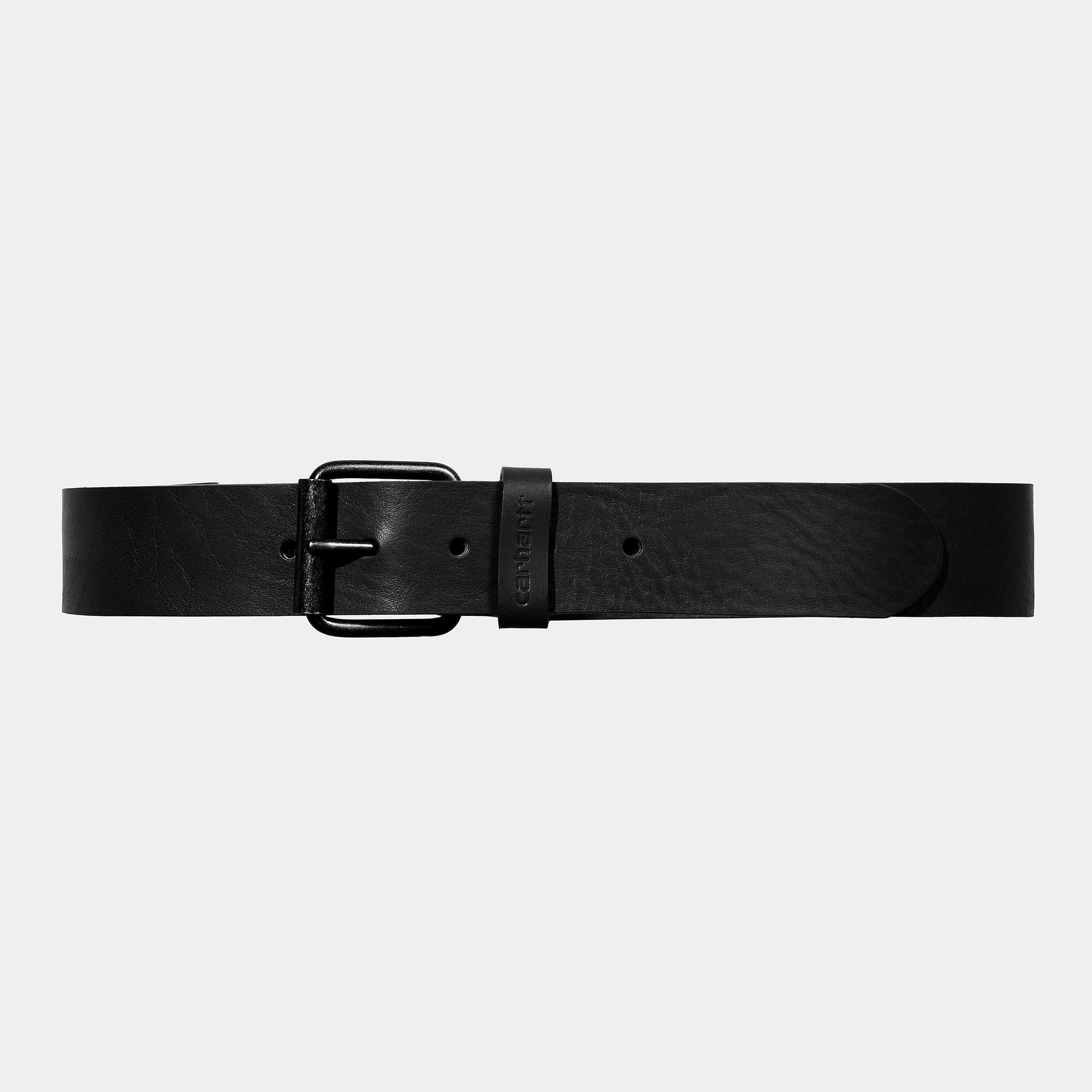 Carhartt WIP - Script Belt Leather Black / Black