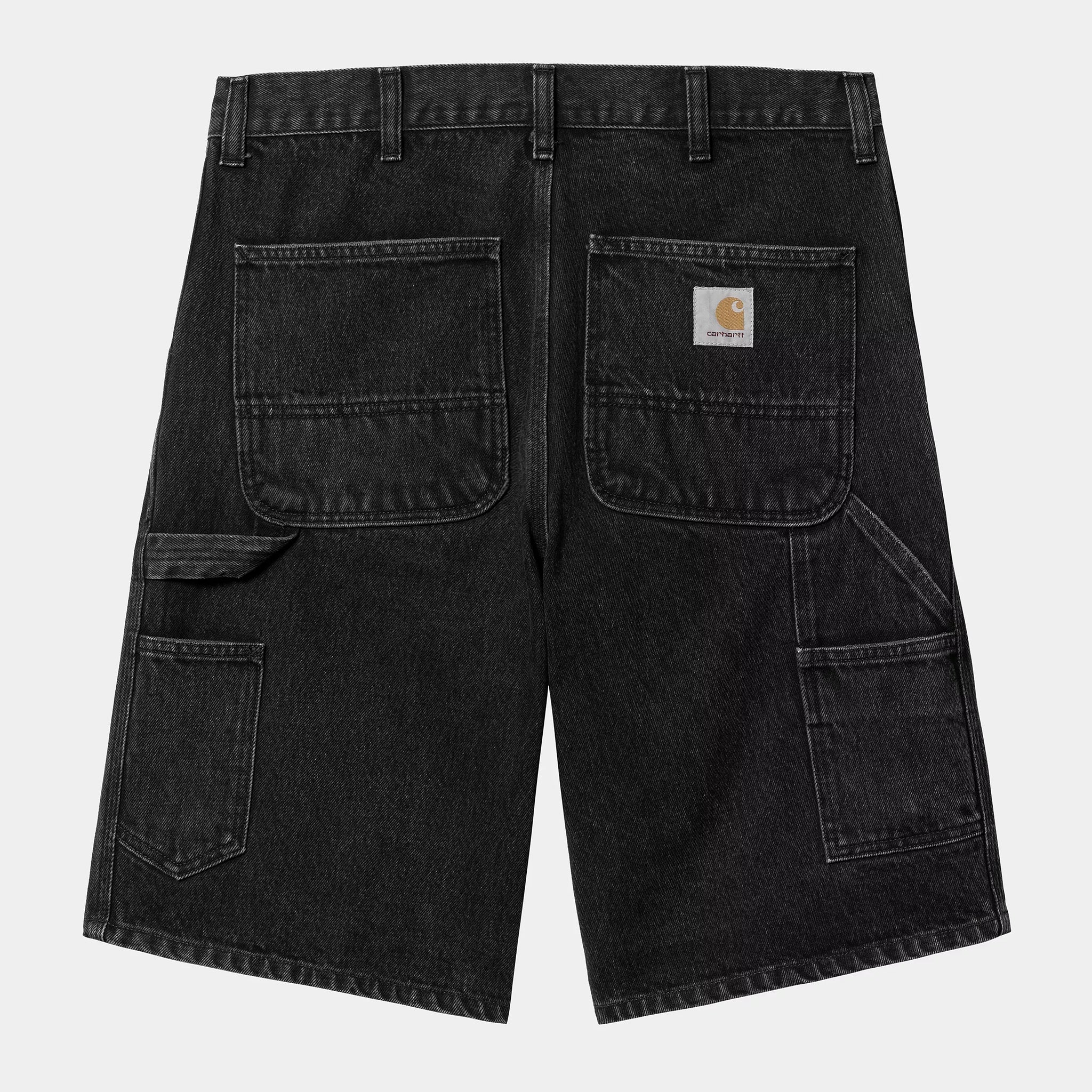 Single Knee Short (Black stone washed)