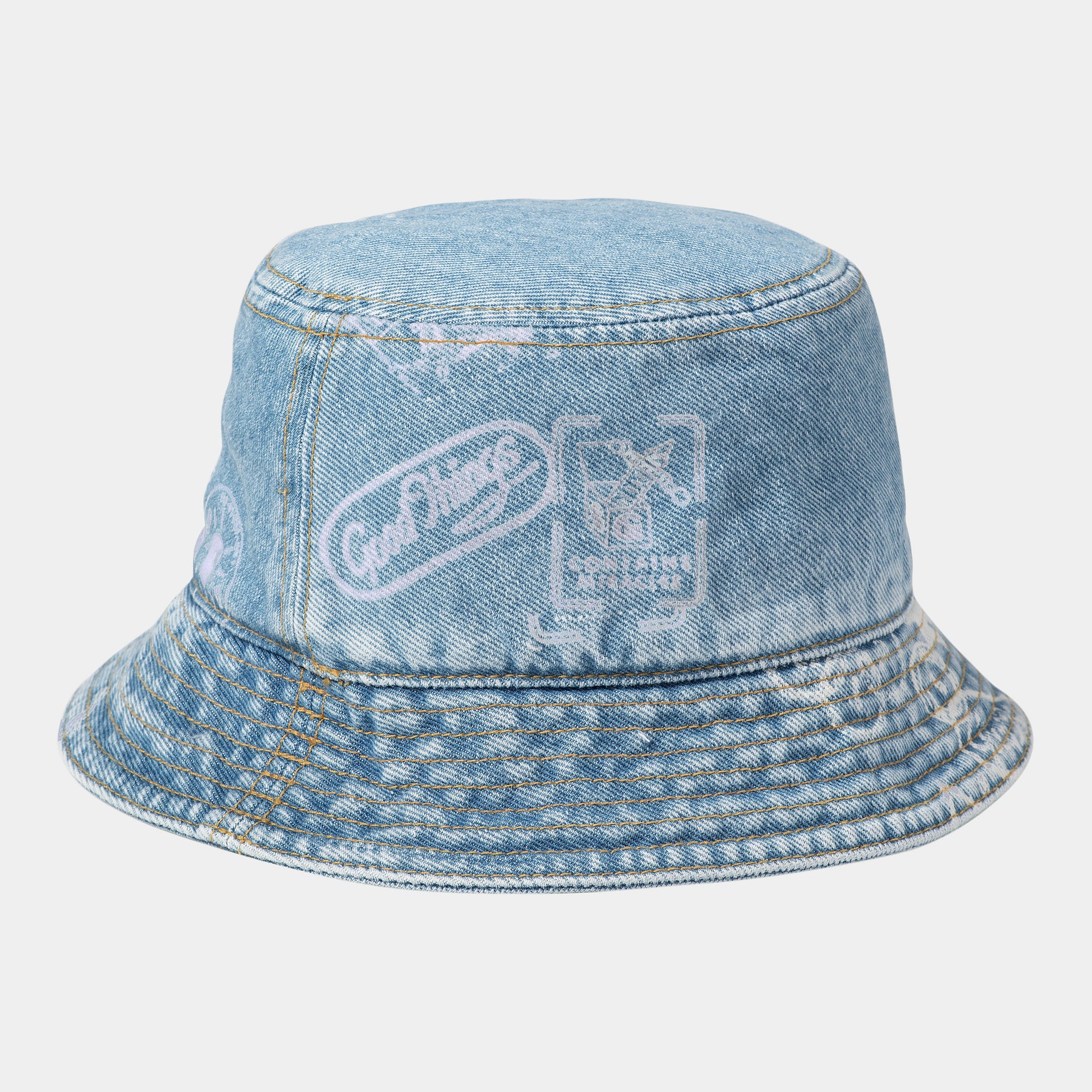 Carhartt WIP Stamp Bucket Hat (Stamp Print, Blue bleached)