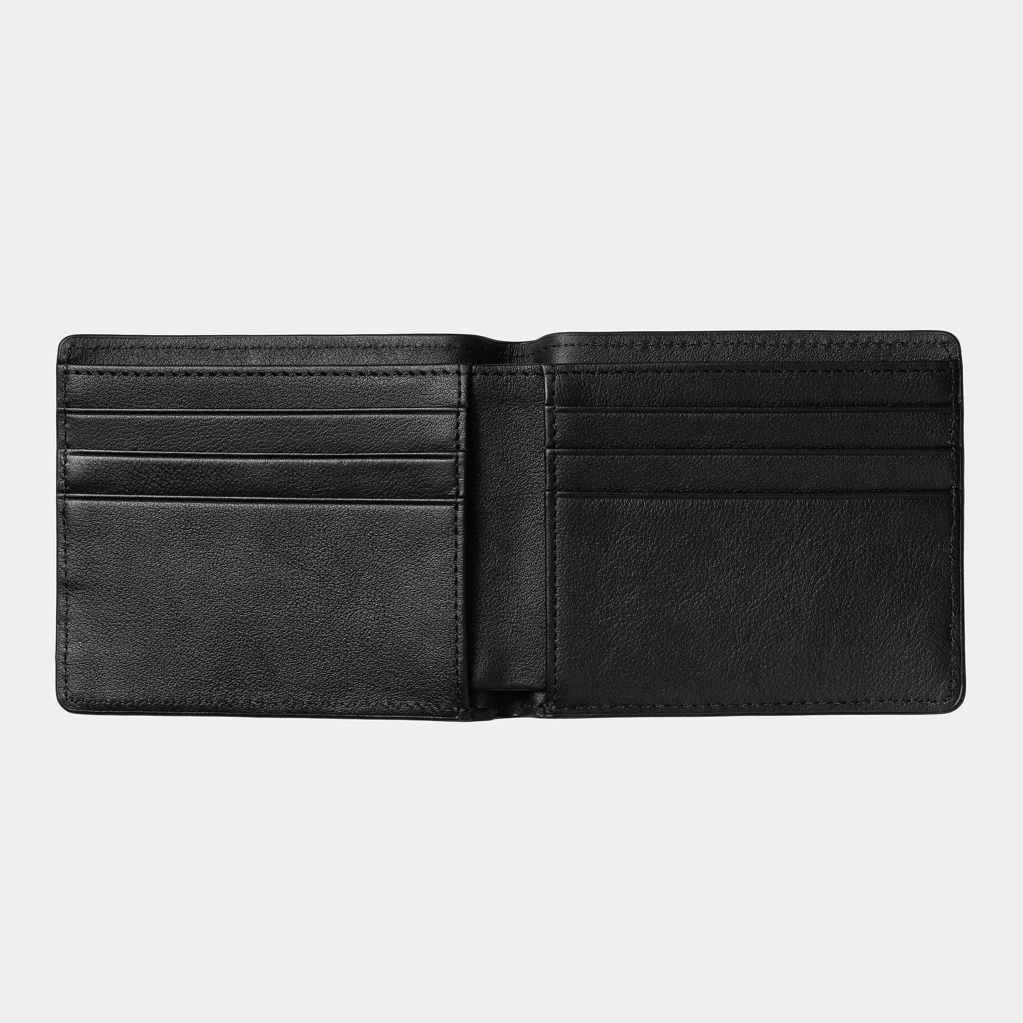 Vegas Billfold Wallet (Leather Black/Silver)