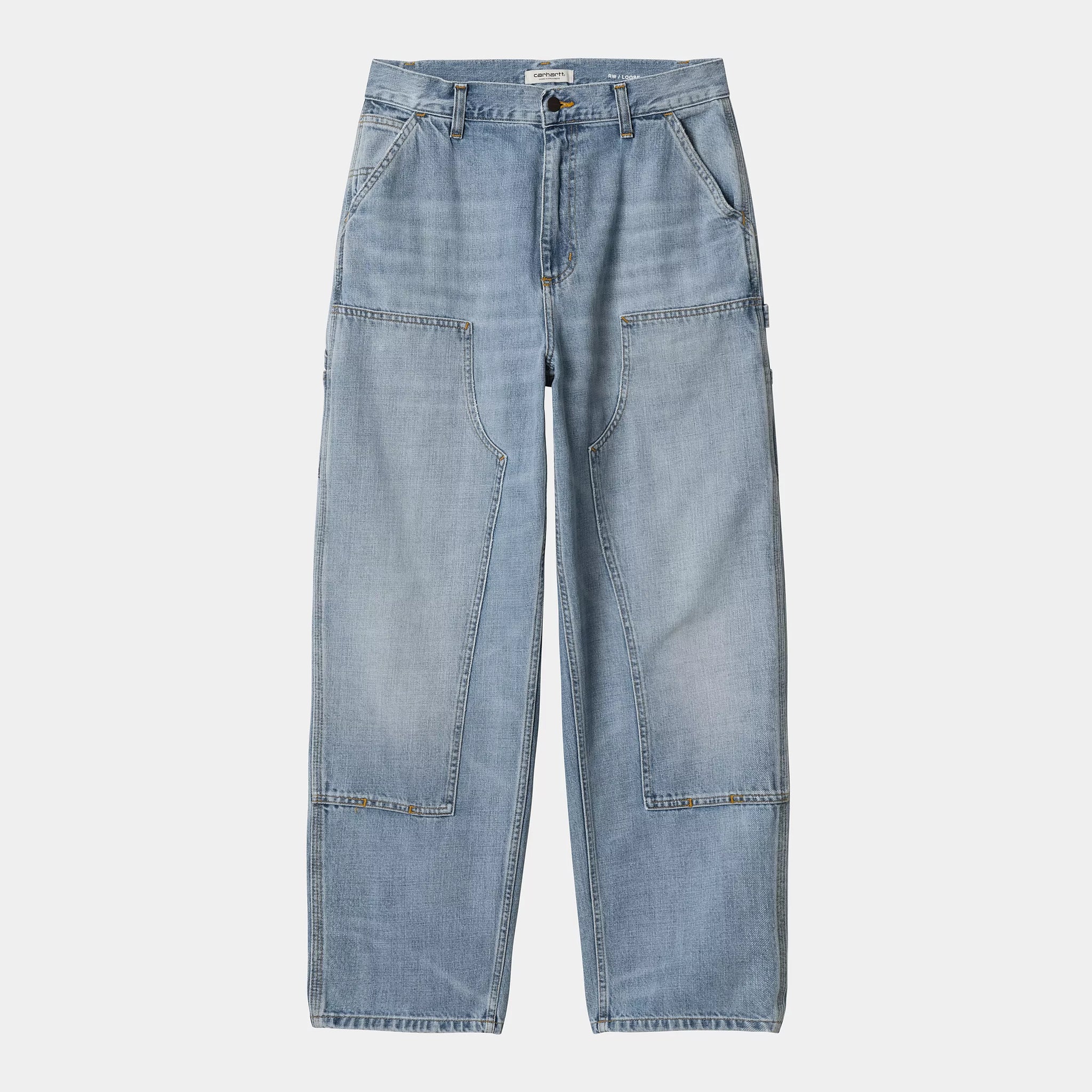 W' Brandon Double Knee Pant (Blue burst washed)