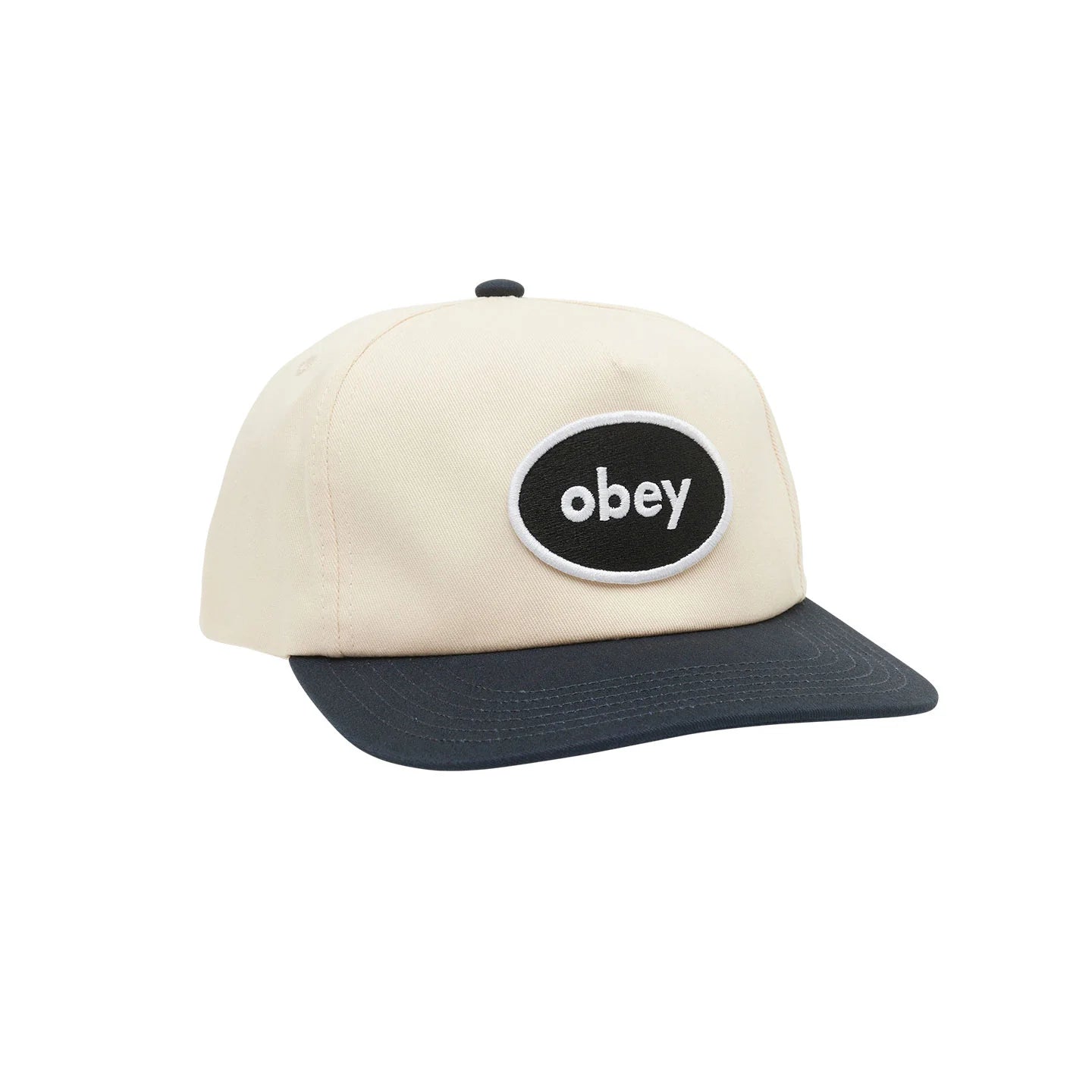 Obey 5 panel snapback (unbleached multi)