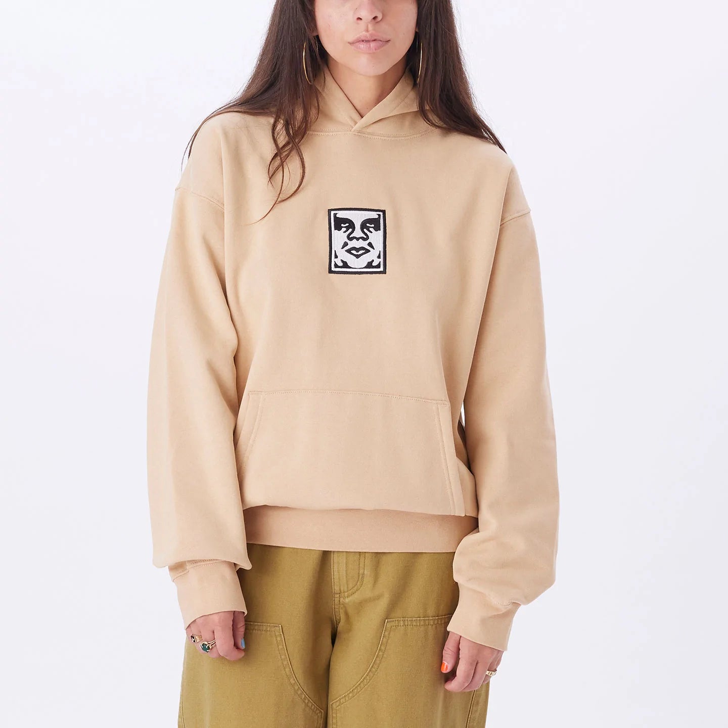 Obey Icon Extra Heavy Hood (Oat Milk)