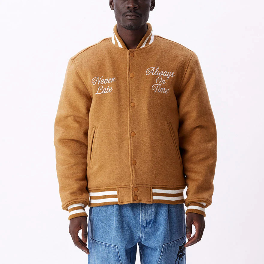 Time Varsity Jacket (Brown Sugar)