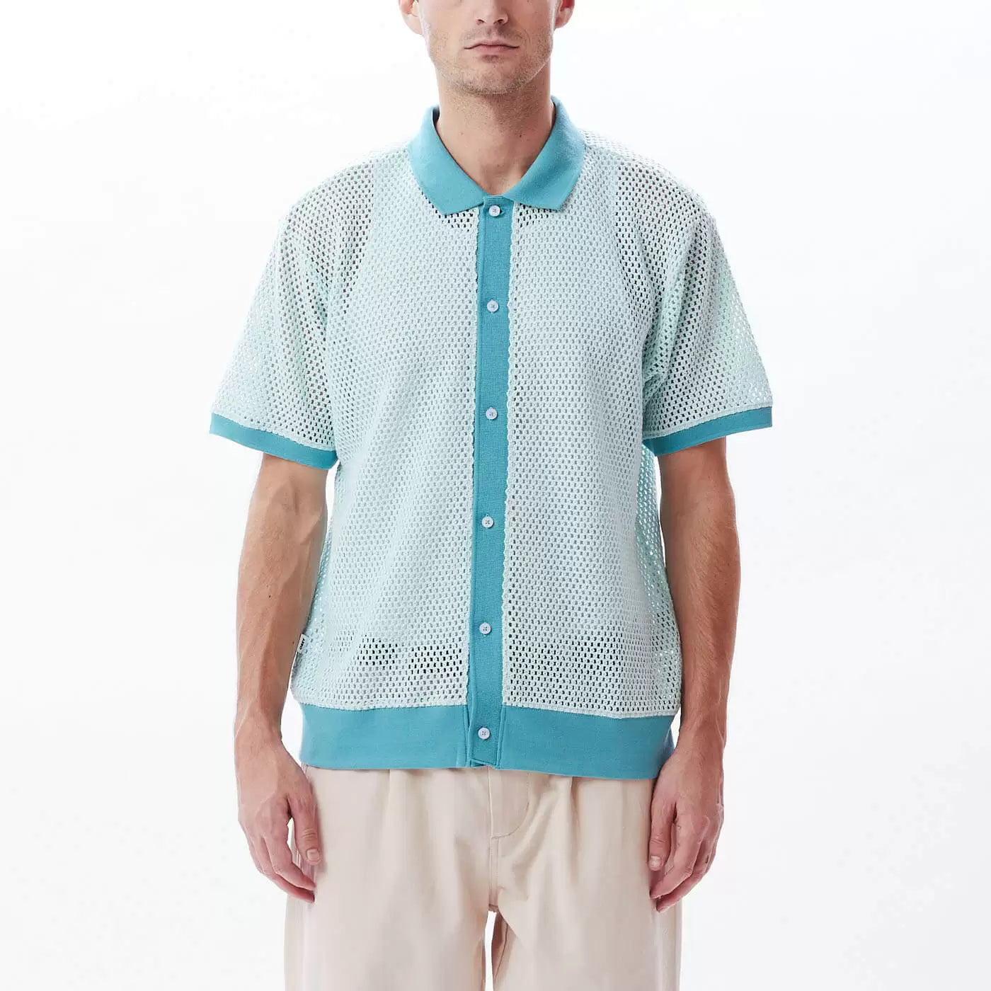 Grove Button-up Polo (Sky Blue)