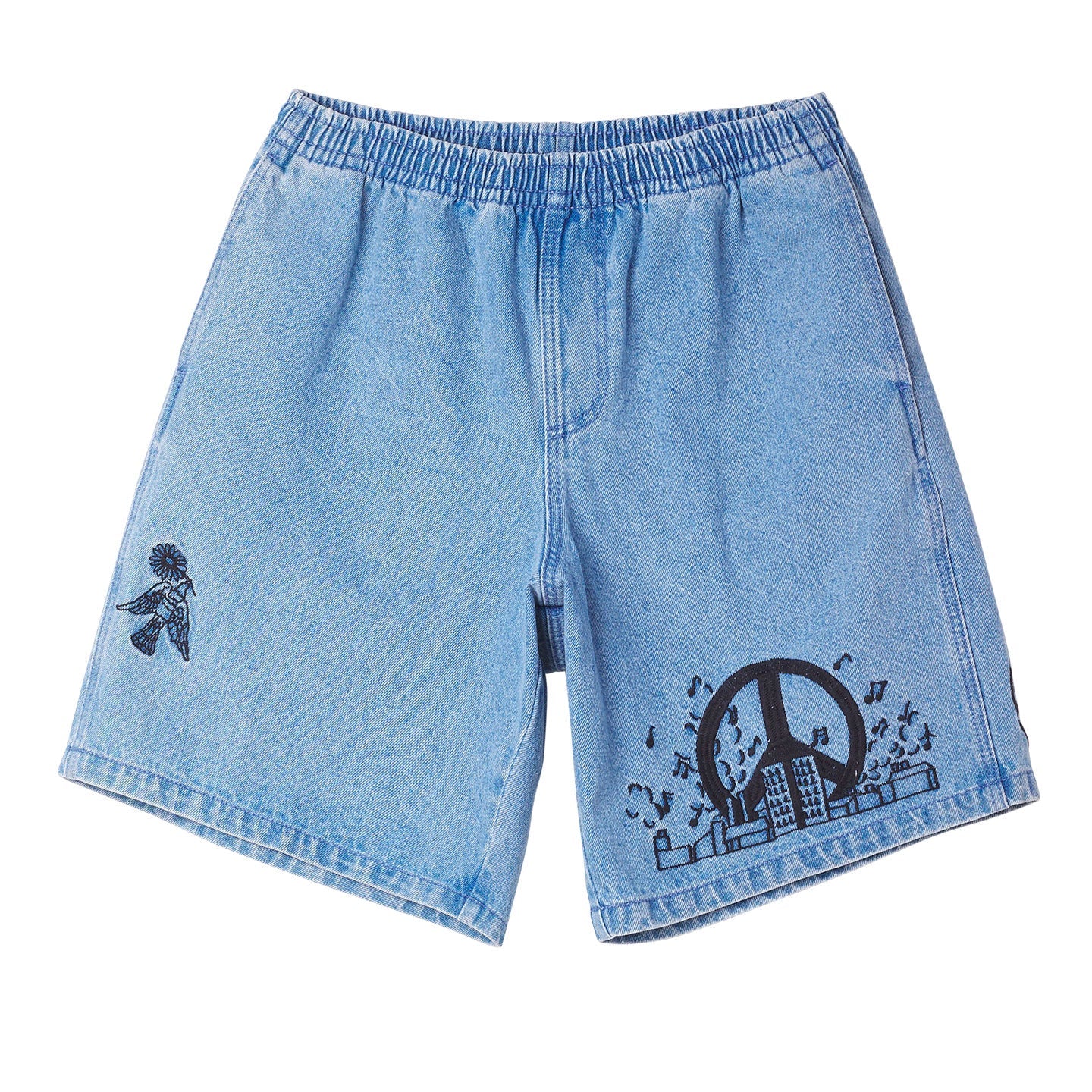 Easy Denim Noise Short (Light Indigo)