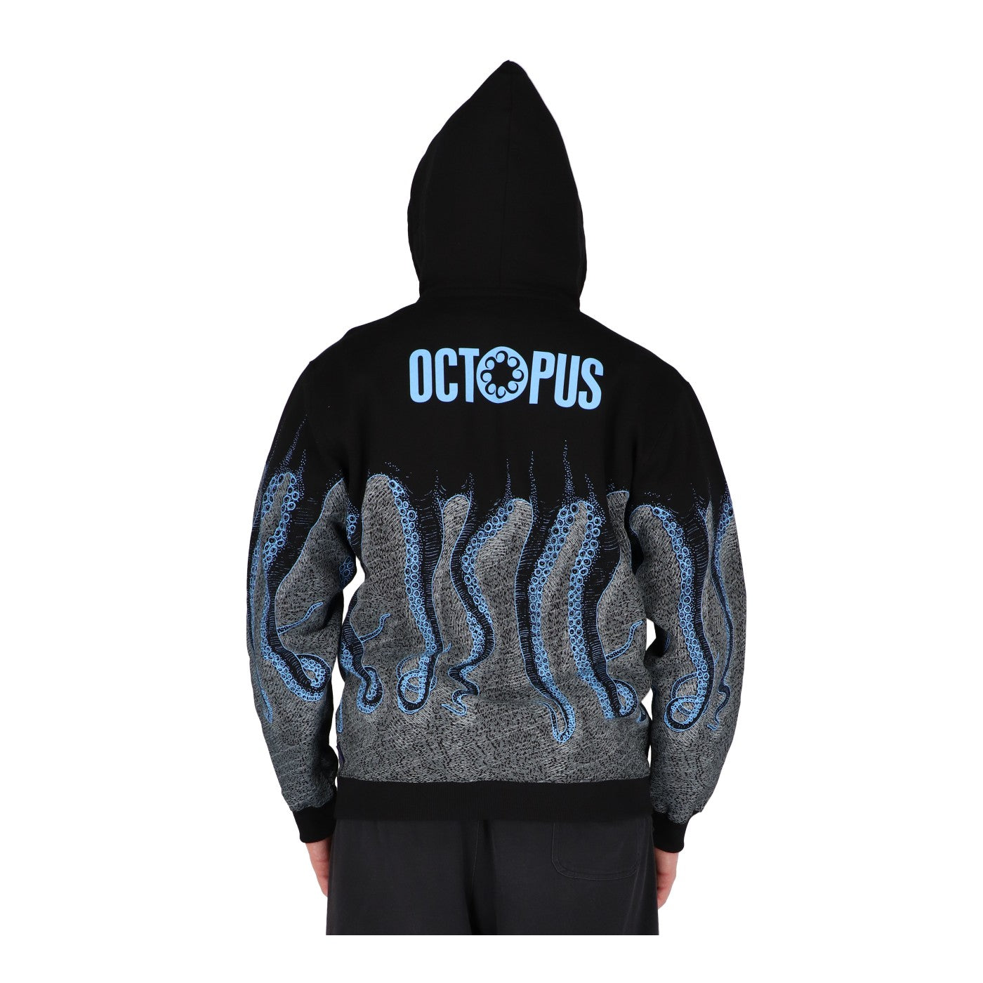 Everywhere Octopus Hoodie Hood Sweatshirts (Black)