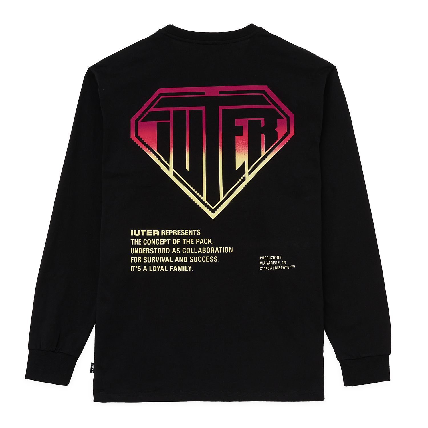 L/S Double Logo T-shirt (Black)