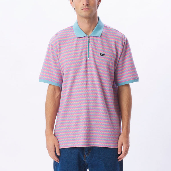 Anno Jacquard Polo SS (Sky Blue Multi)