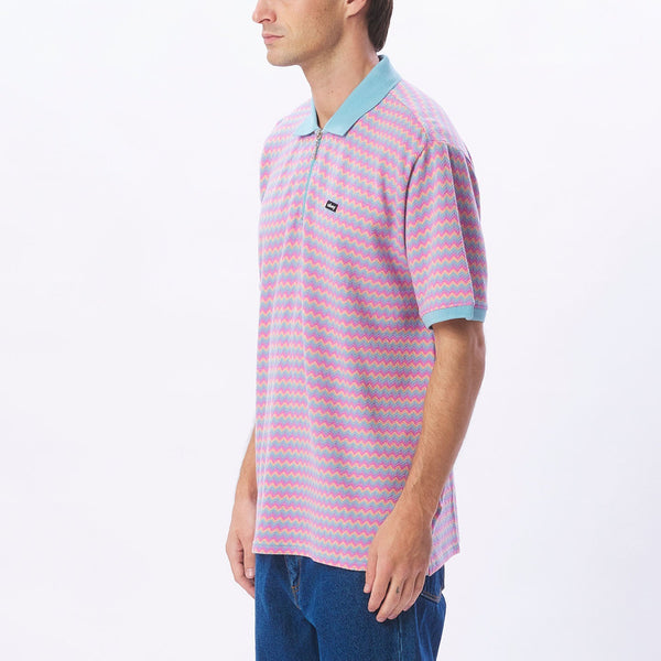 Anno Jacquard Polo SS (Sky Blue Multi)