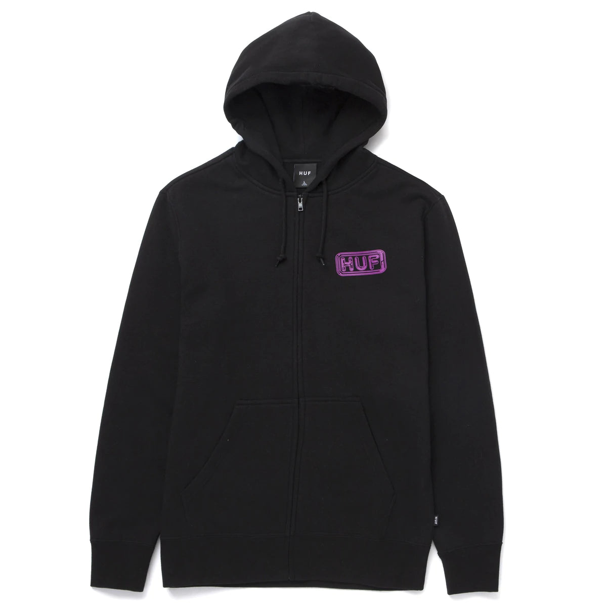 Hooded Common H Zip-Up Sweatshirt (Black)