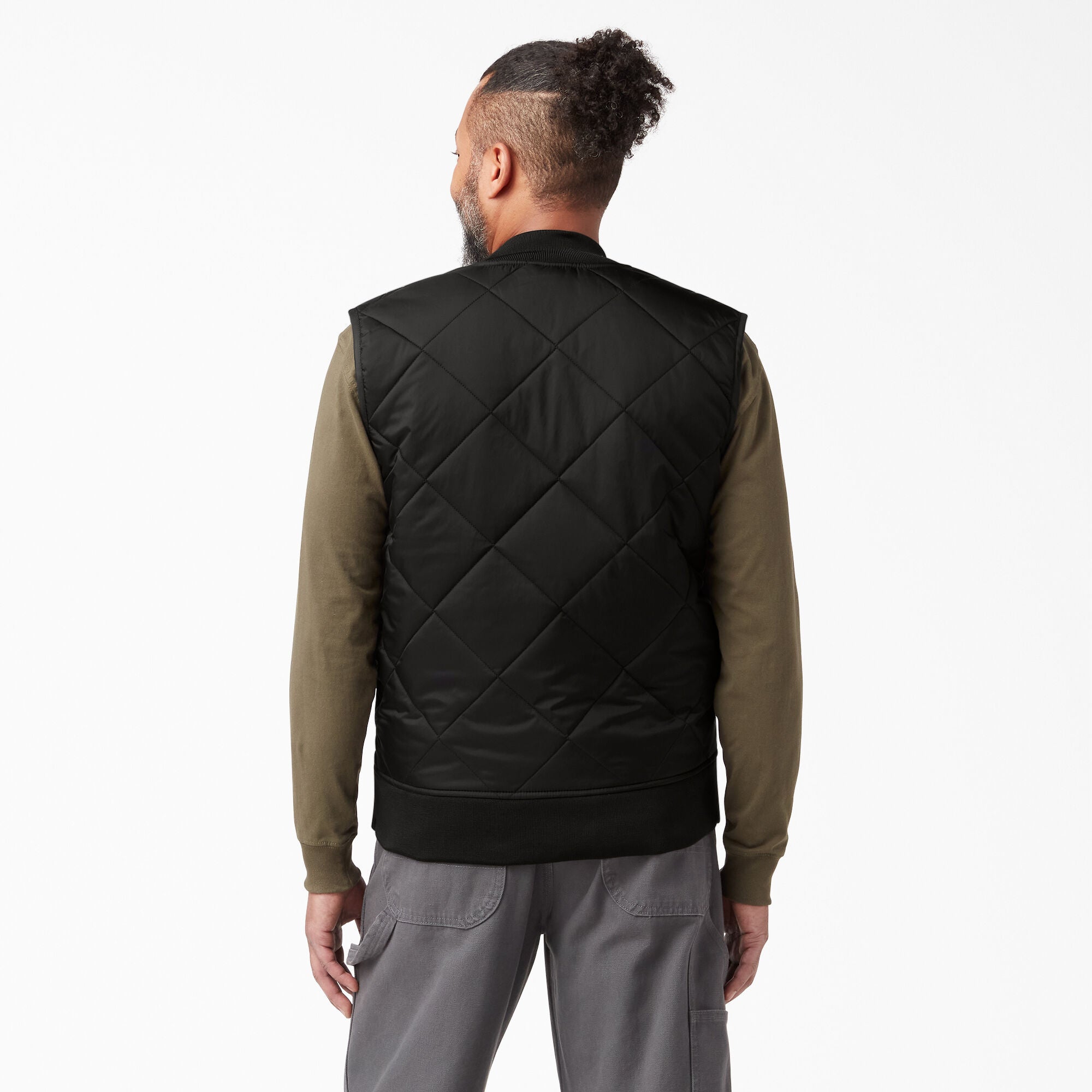 Diamond Quilted Vest (Black)