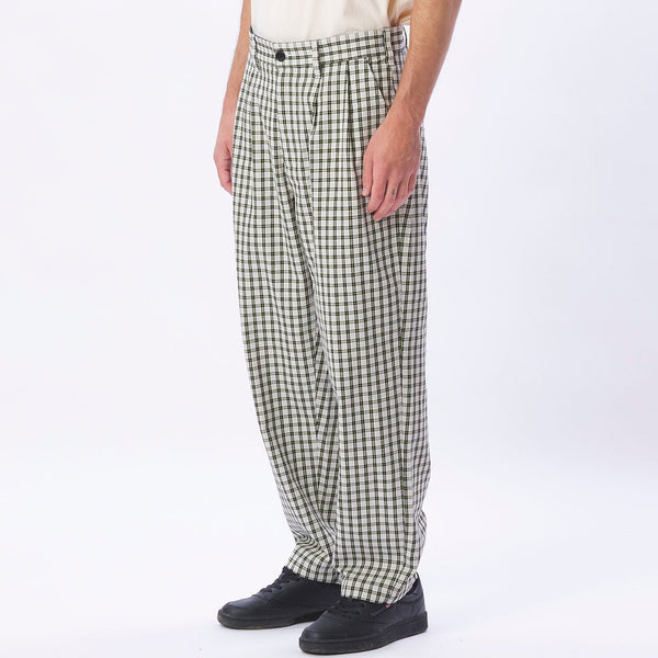 Fubar Pleated Plaid Pant (Unbleached Multi)