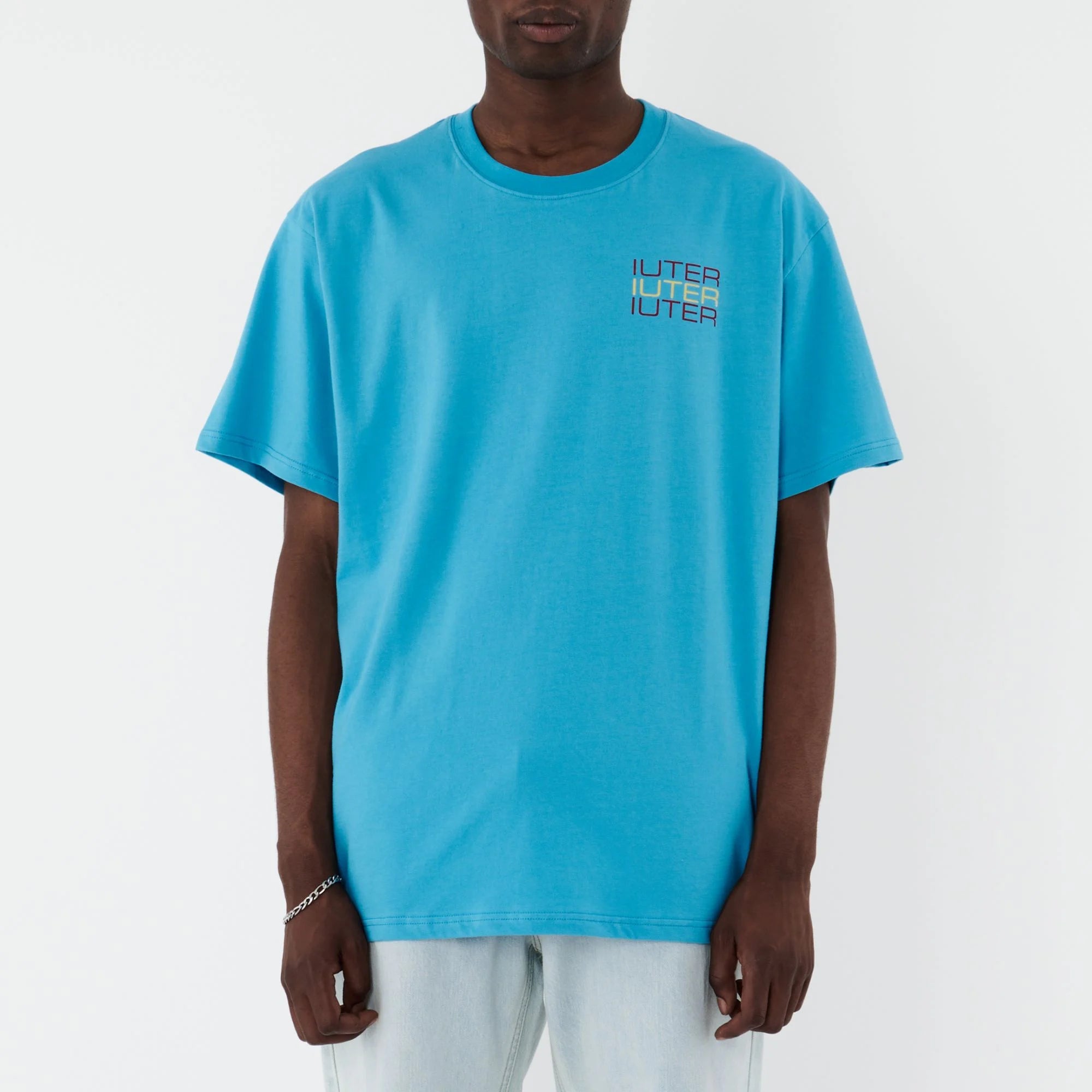 Spine Skulls Tee (Sky Blue)