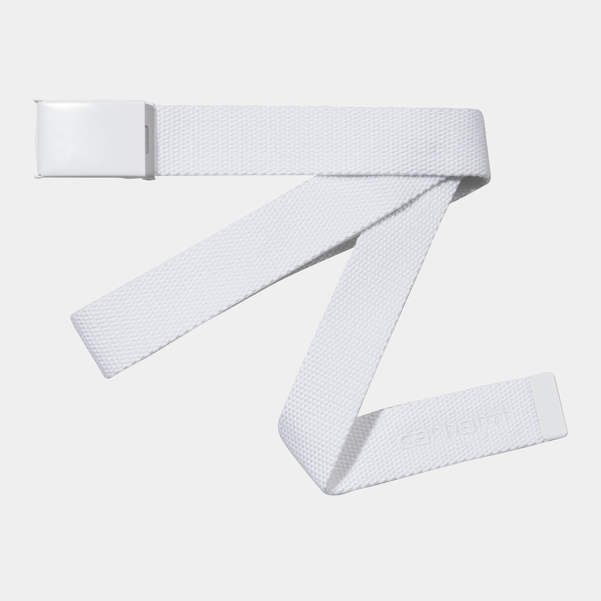 Script Belt Tonal Polyester Canvas (White)