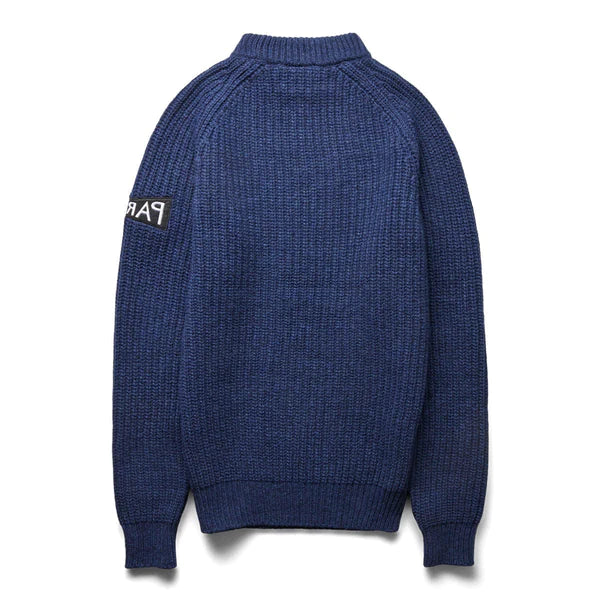 Mirrored Flag Logo Knitted pullover (blue)