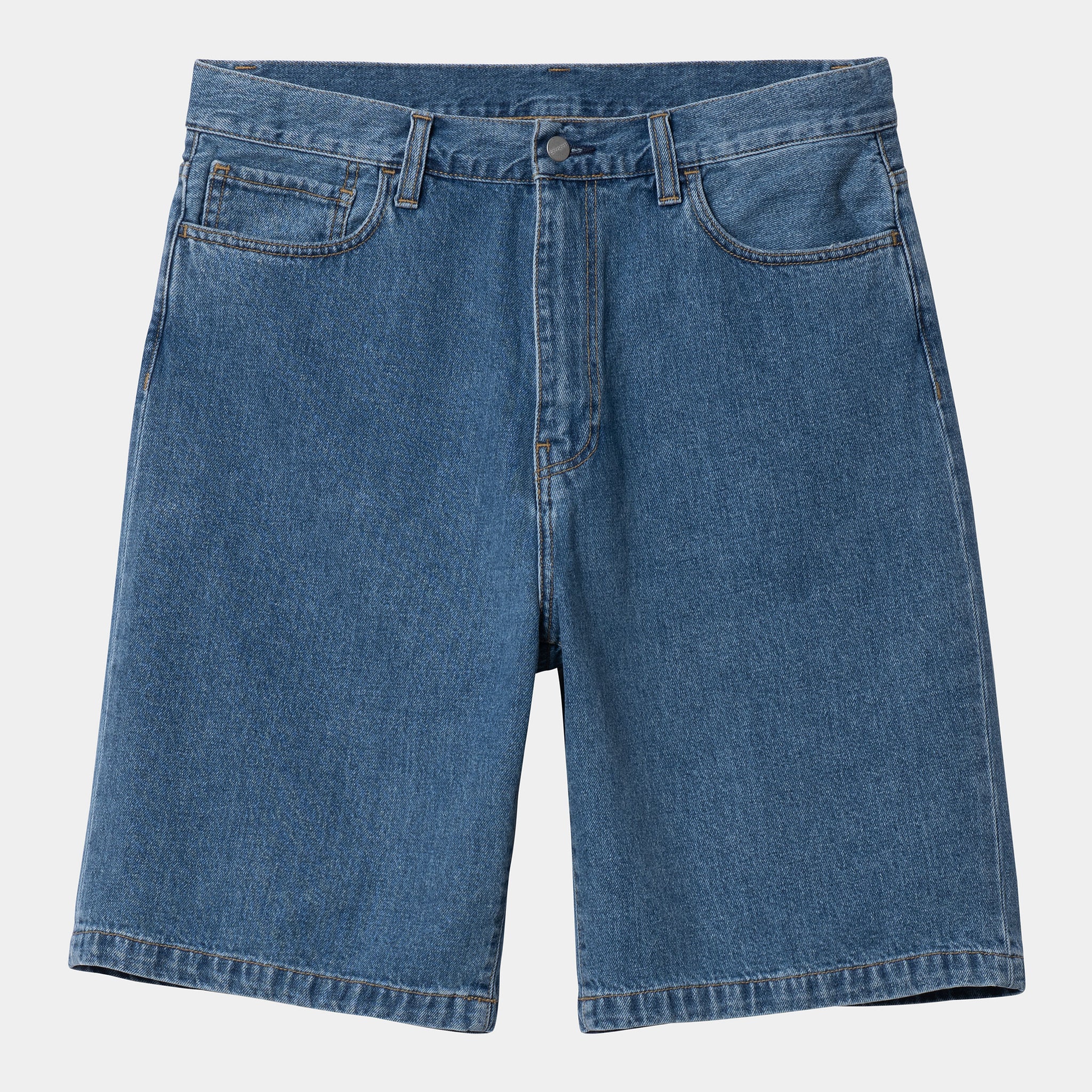 Landon Short 100% Cotton 'robertson' Denim, 12 Oz (Blue Heavy Stone Wash)