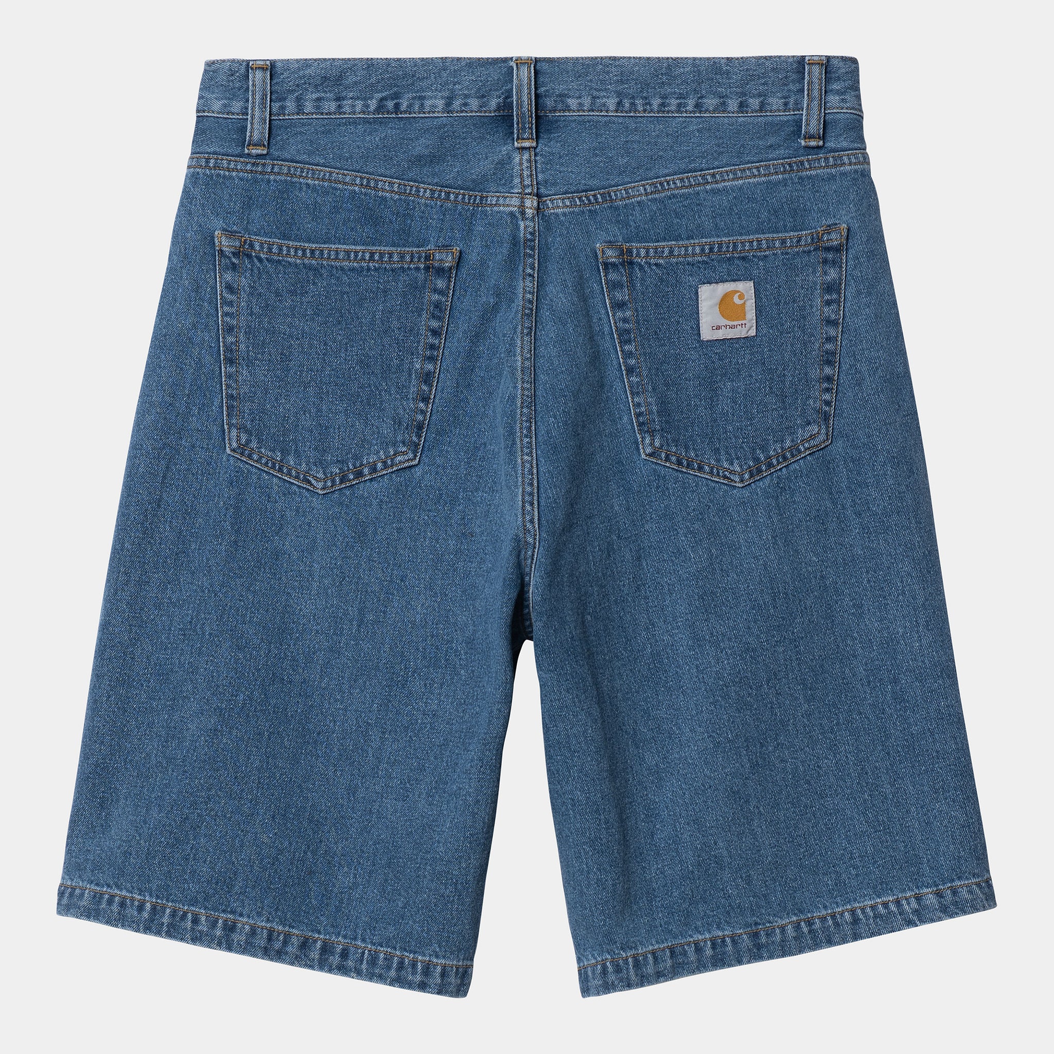 Landon Short 100% Cotton 'robertson' Denim, 12 Oz (Blue Heavy Stone Wash)